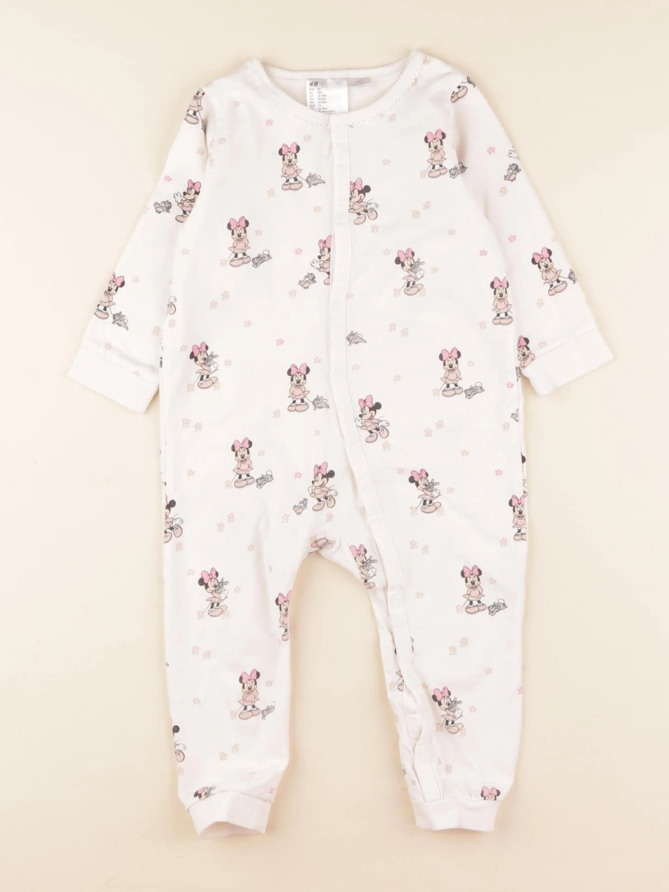 H&M - pyjama coton rose - 18 mois