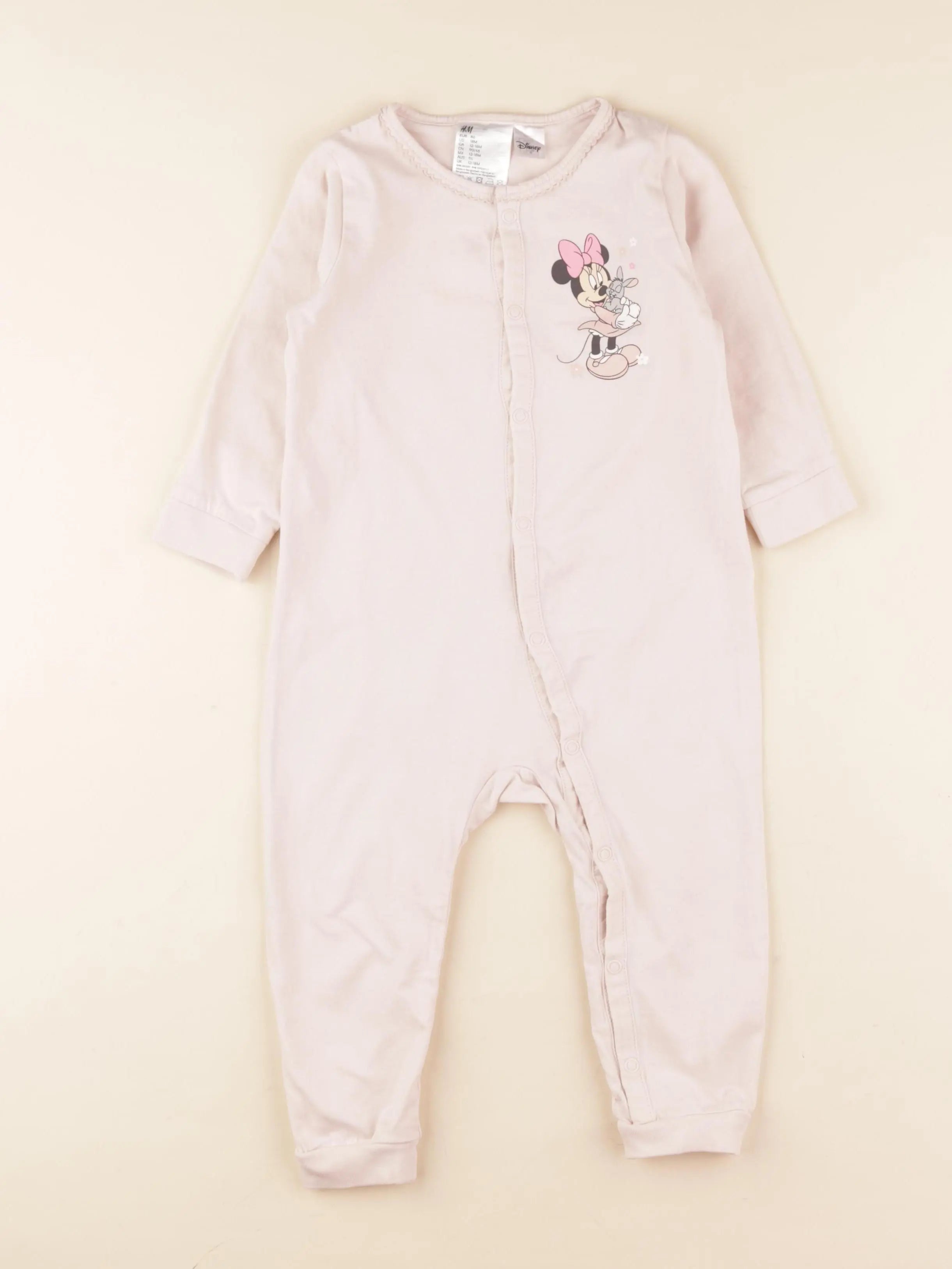 H&M - pyjama coton rose - 18 mois