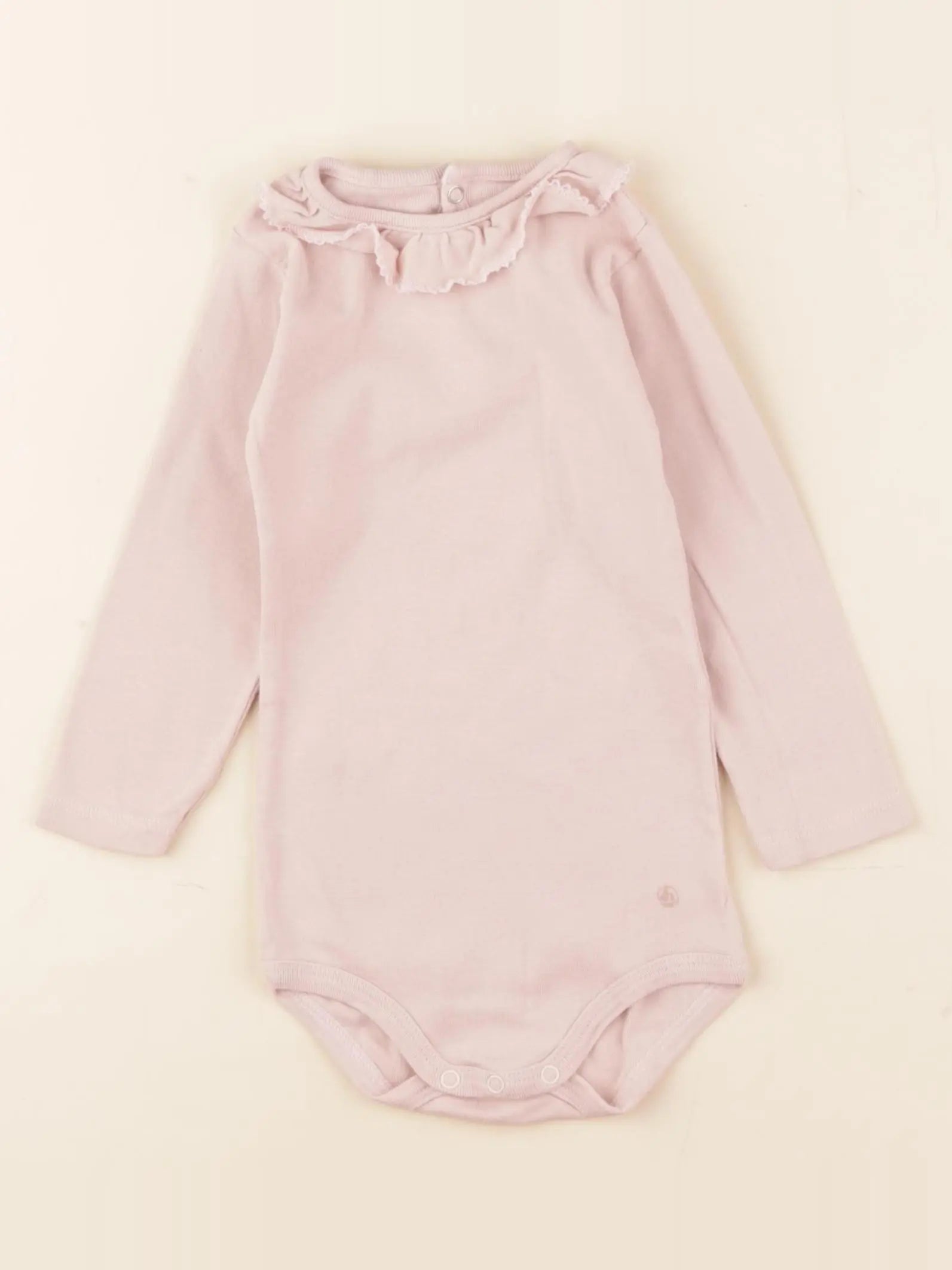 Petit Bateau - body à col rose - 12 mois
