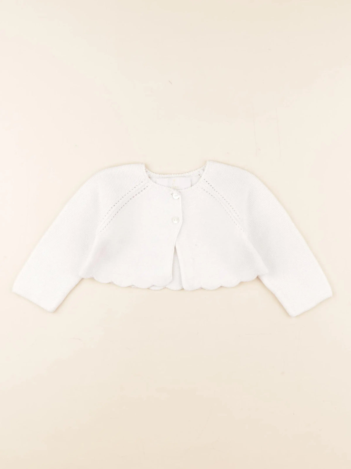 Jacadi - gilet blanc - 6 mois