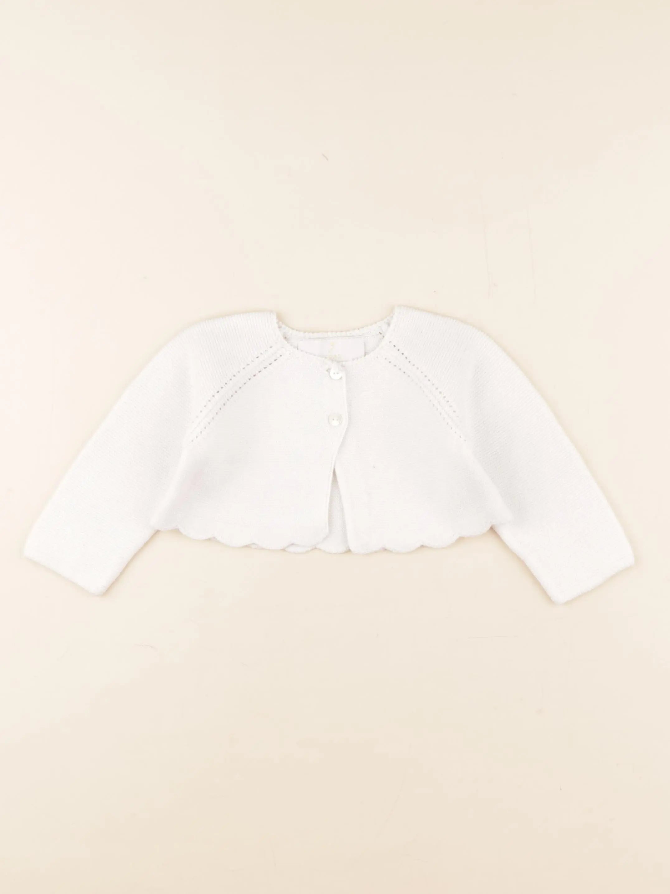 Jacadi - gilet blanc - 6 mois