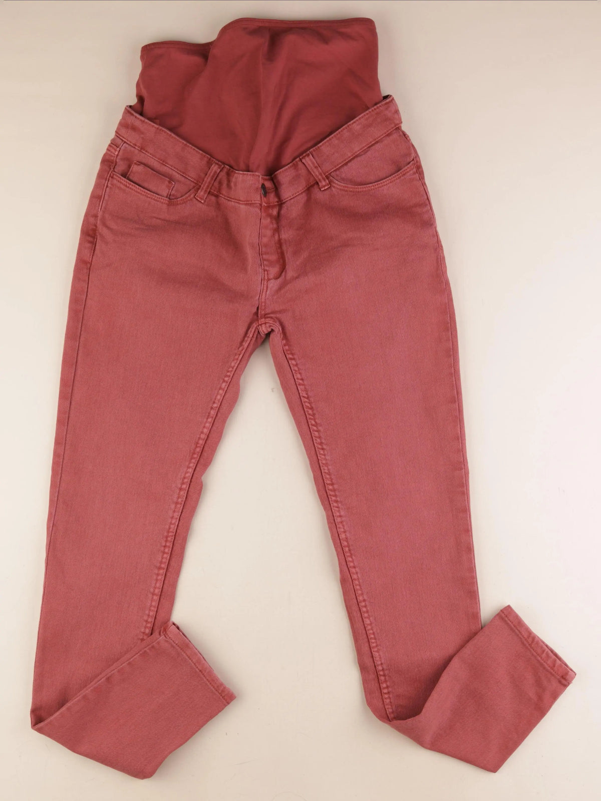 Kiabi - pantalon grossesse rouge - 36