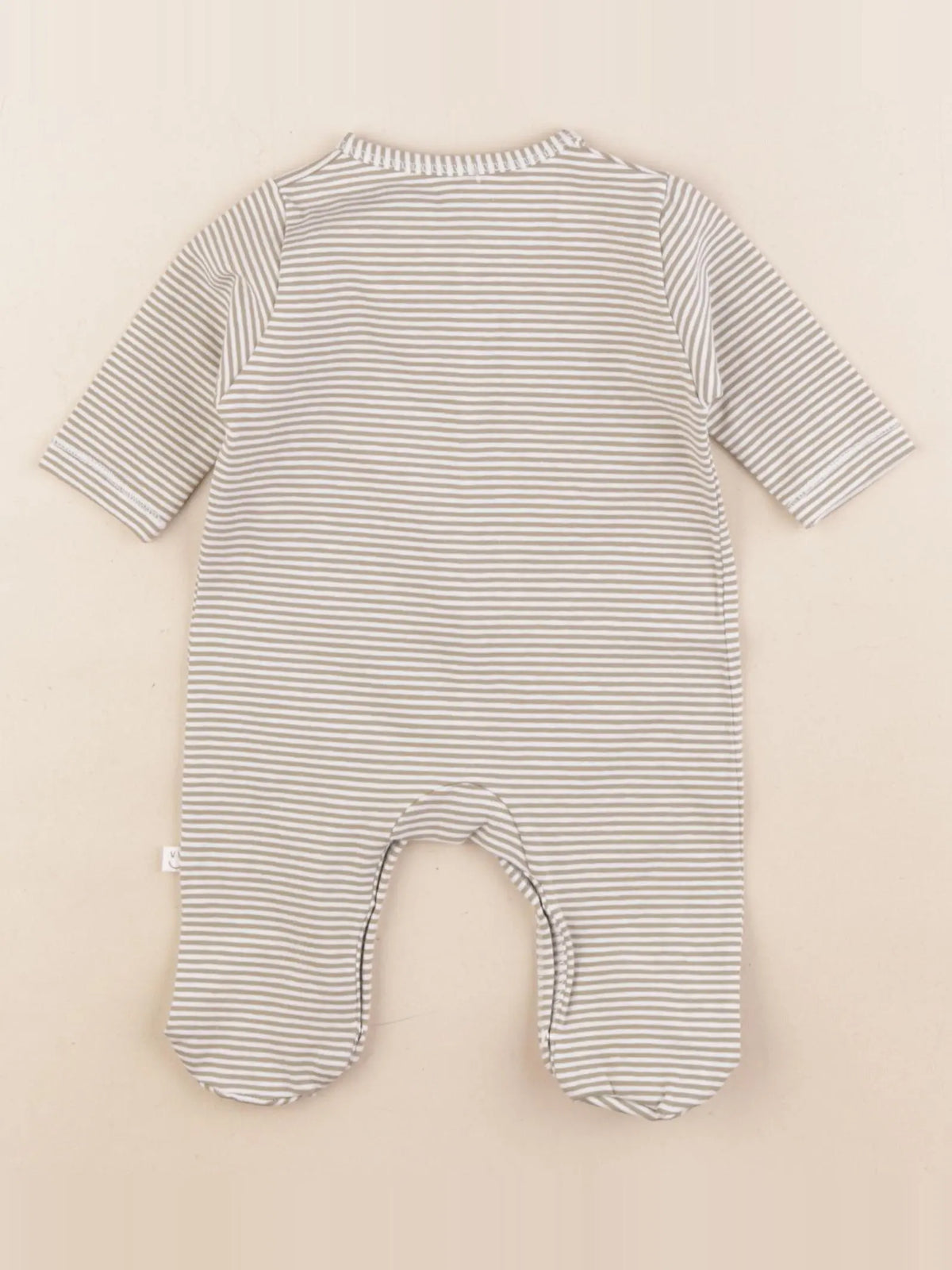 Pyjama coton rayé vert