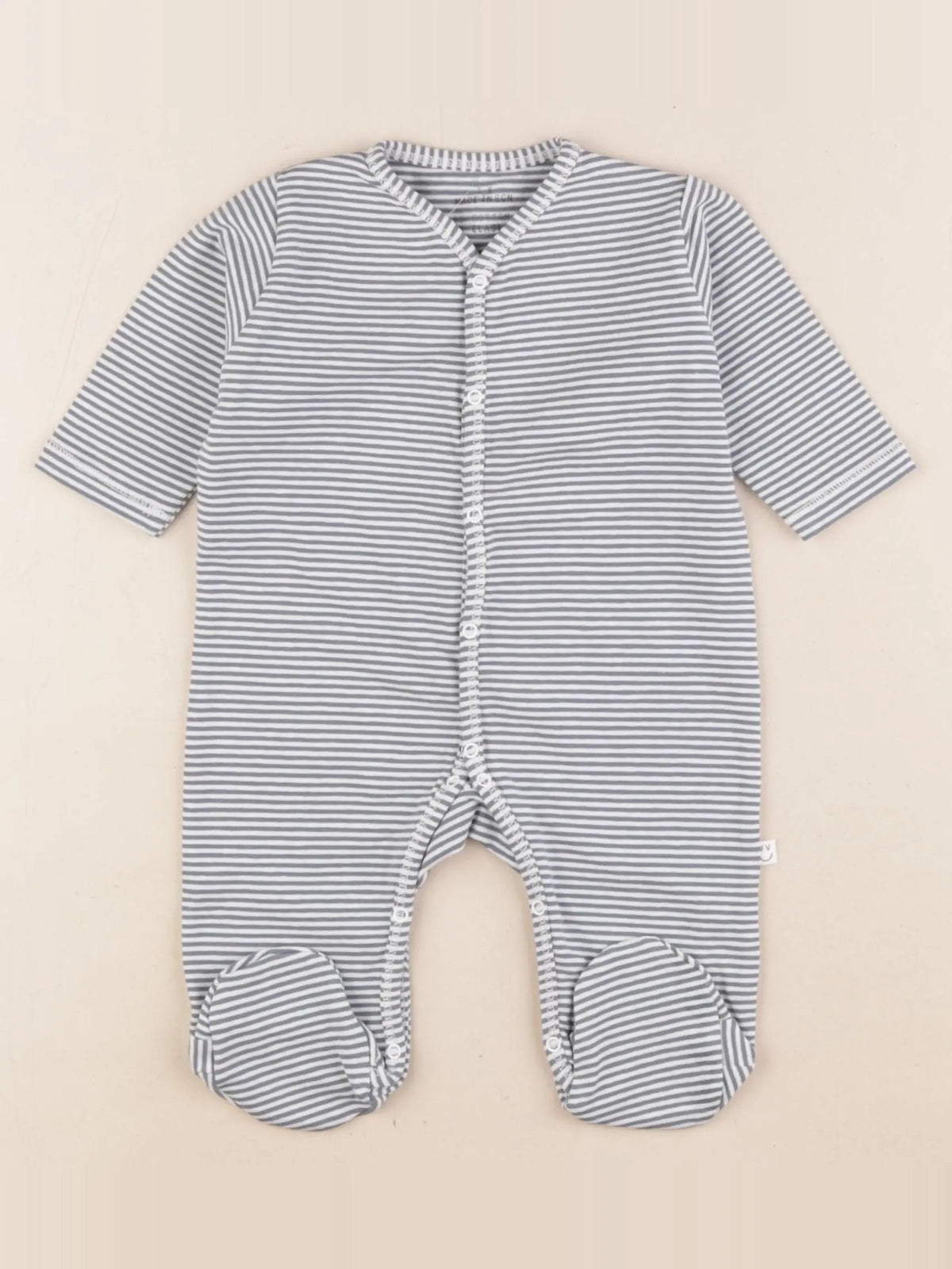 Pyjama coton rayé bleu