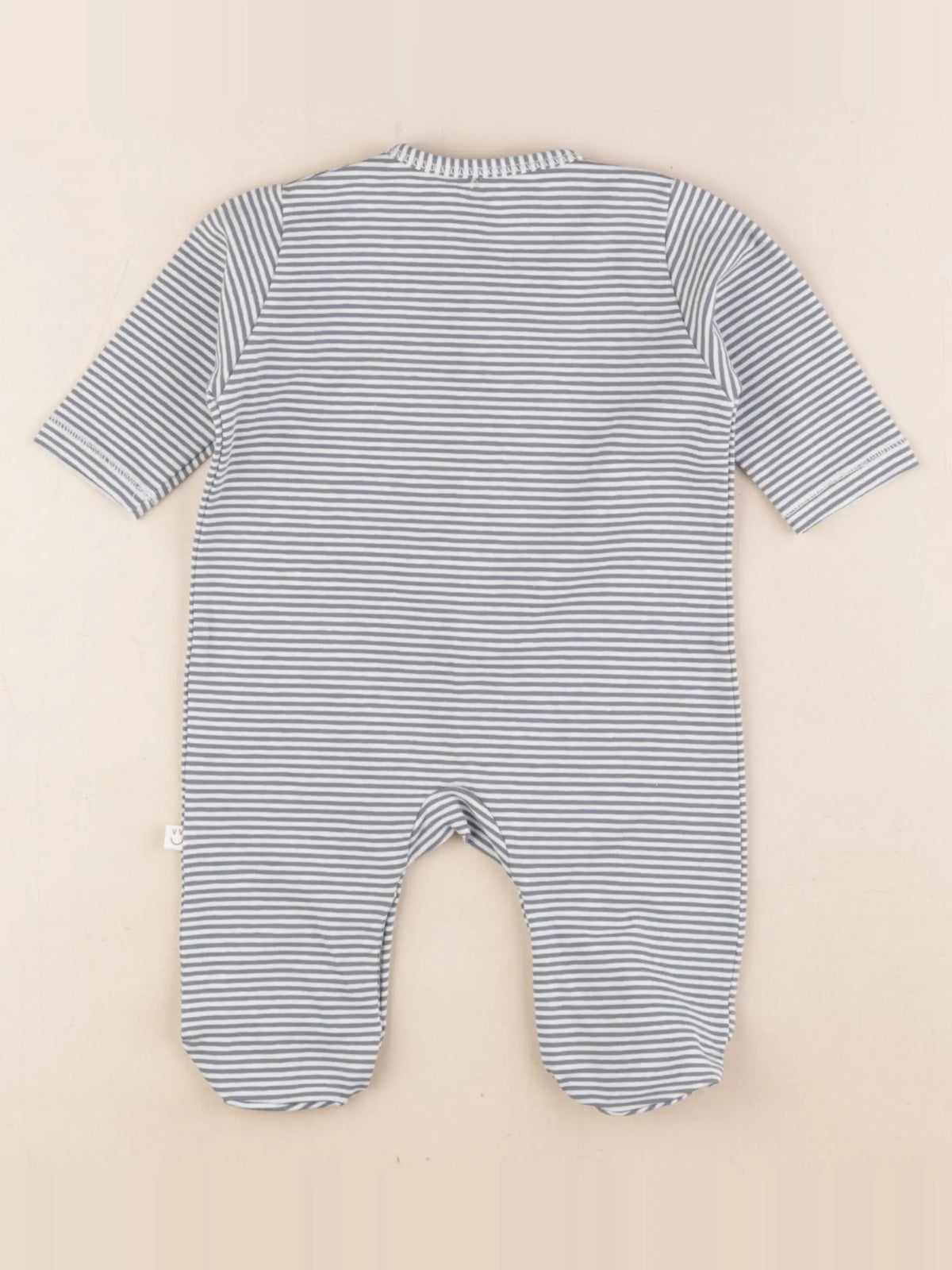 Pyjama coton rayé bleu