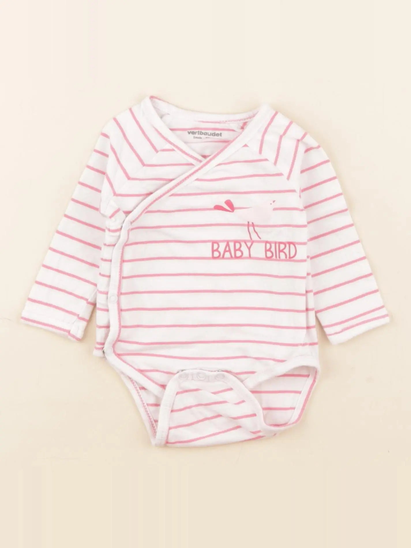 Vertbaudet - body rose - 3 mois