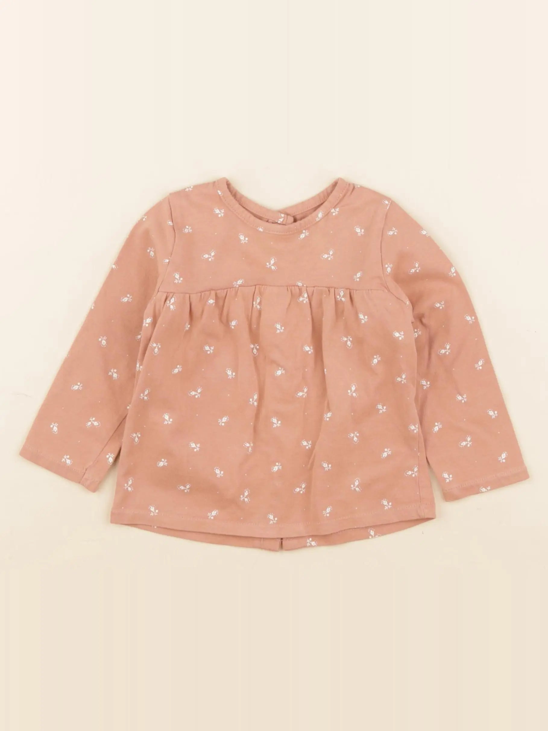 Vertbaudet - tee-shirt marron - 9 mois