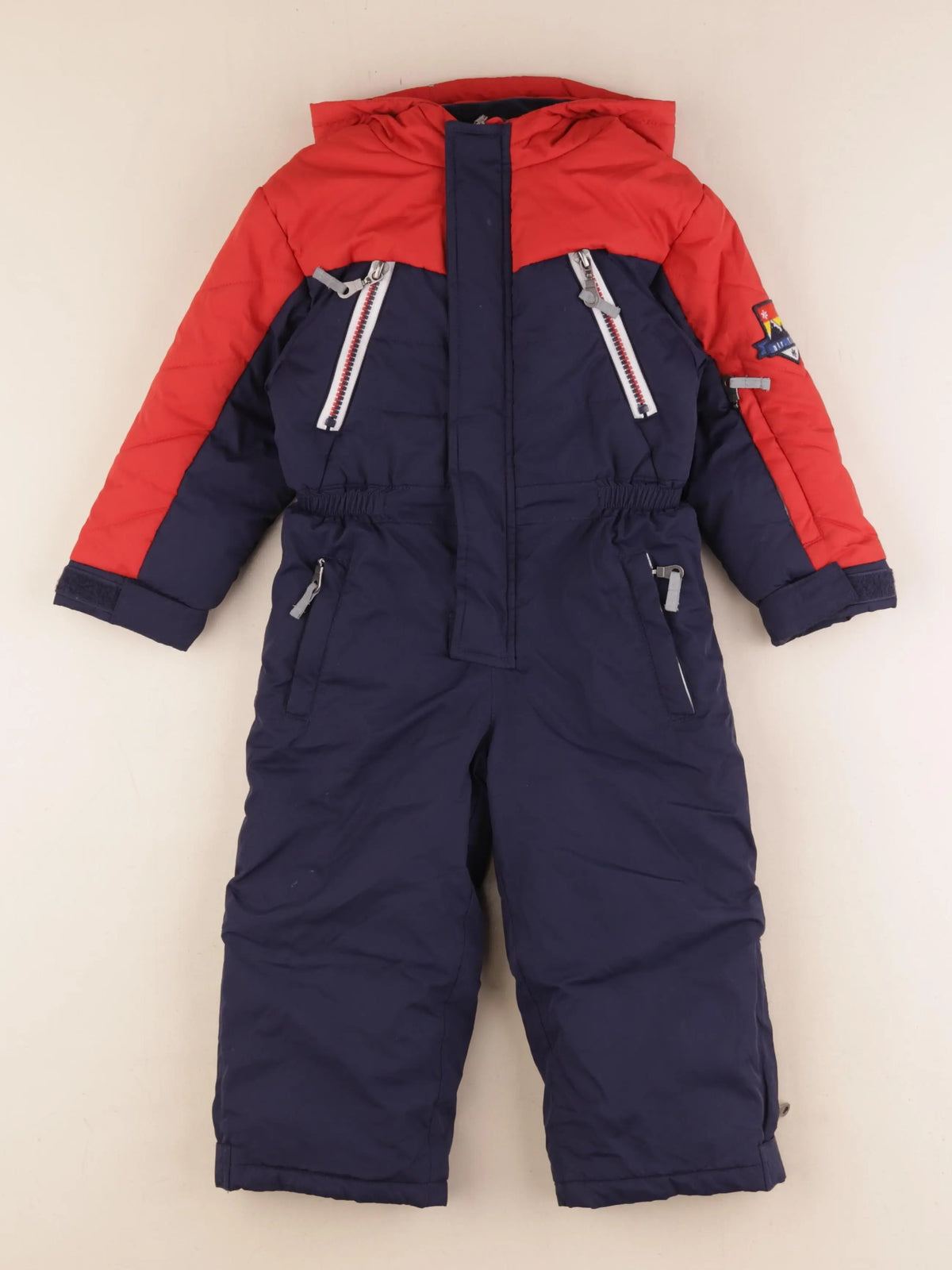 Vertbaudet - combinaison de ski bleu, rouge - 3 ans