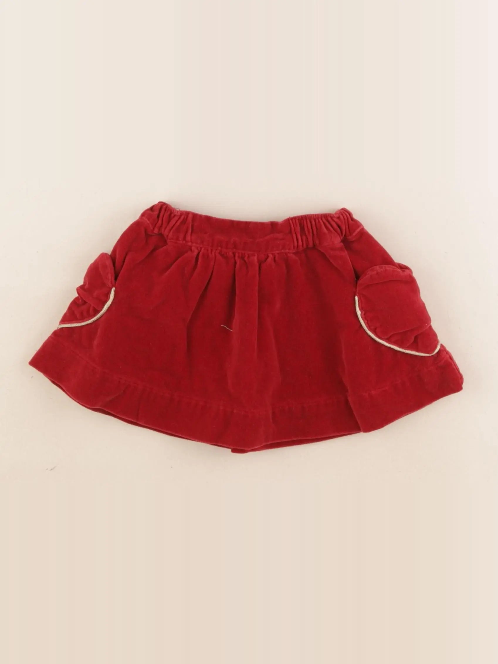 Vertbaudet - jupe rouge - 9 mois
