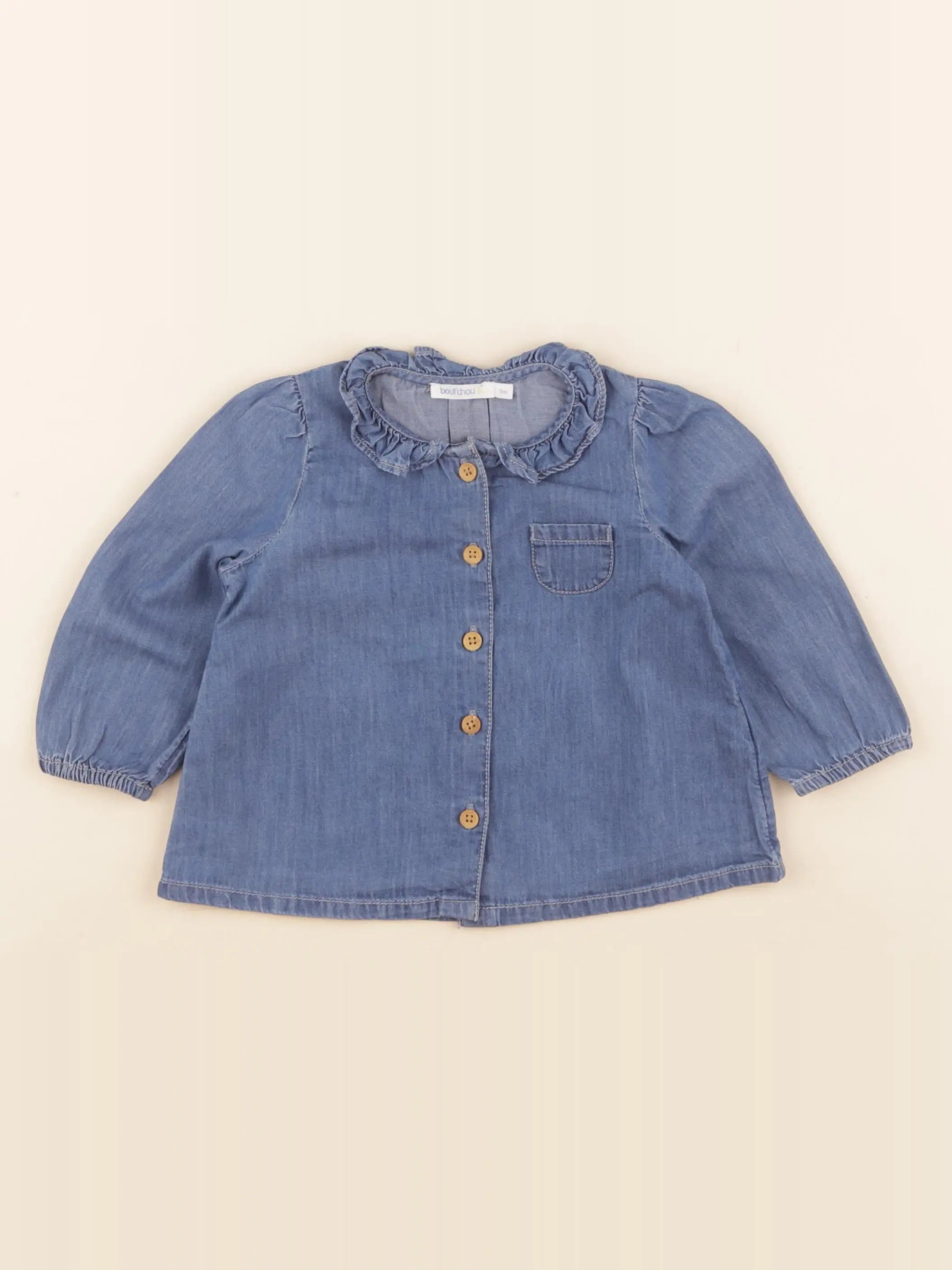 Boutchou - blouse bleu - 9 mois