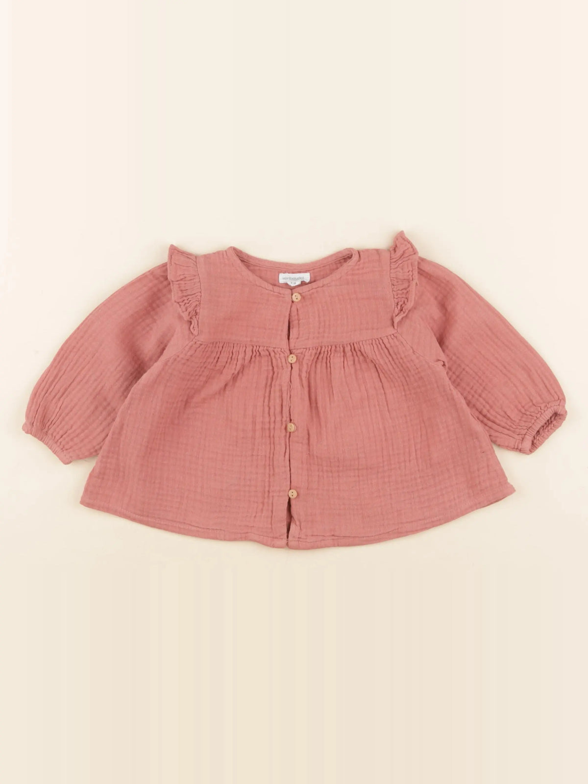 Vertbaudet - blouse rose - 9 mois
