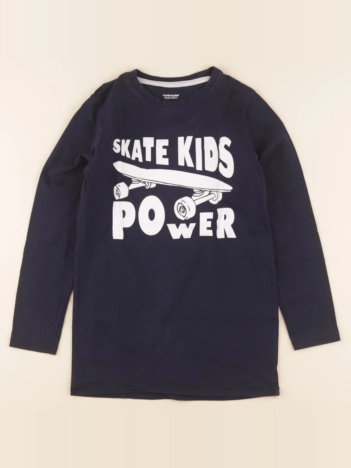 Vertbaudet - tee-shirt bleu - 10 ans