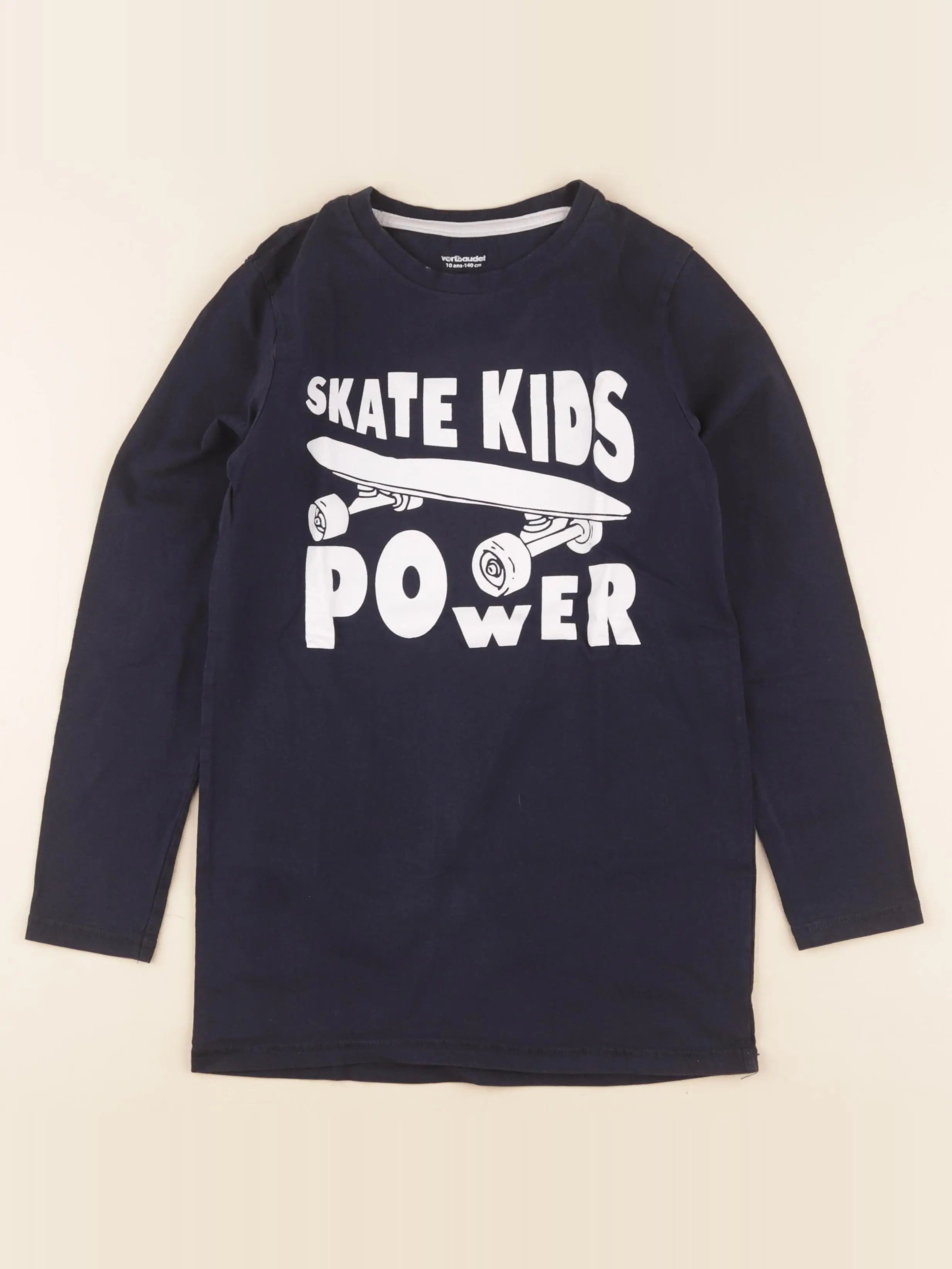 Vertbaudet - tee-shirt bleu - 10 ans