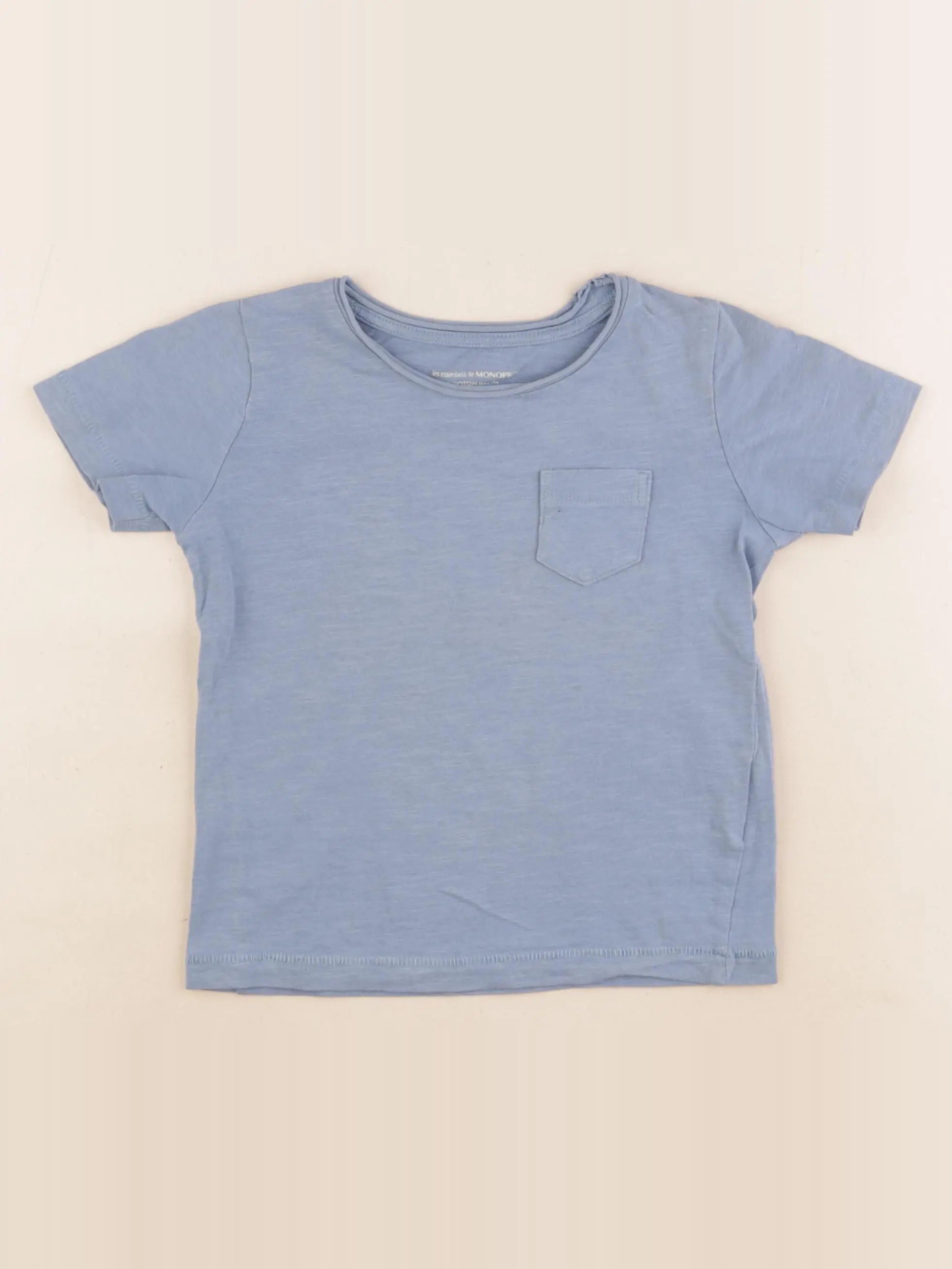 Monoprix - tee-shirt bleu - 4 ans