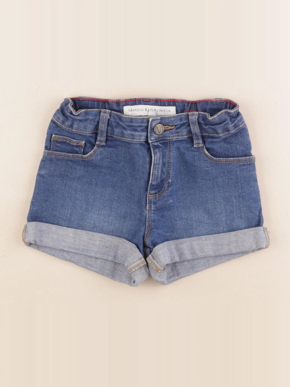 Monoprix - short bleu - 6 ans
