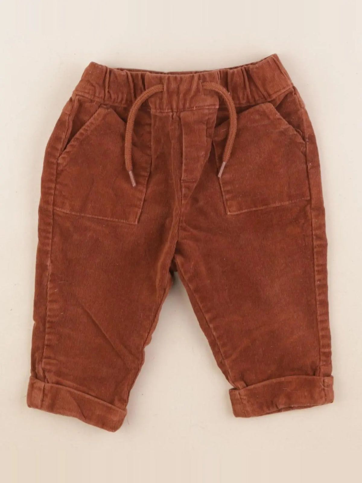 Vertbaudet - pantalon marron - 9 mois