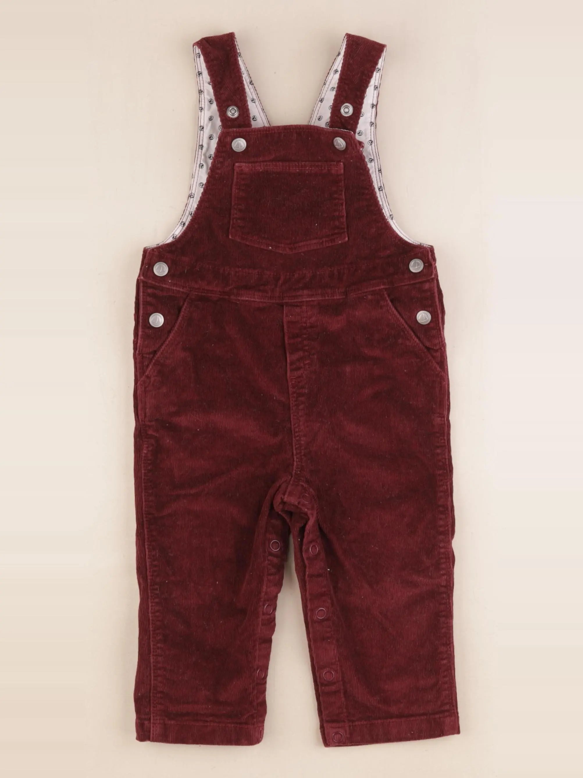 Petit Bateau - salopette rouge - 12 mois