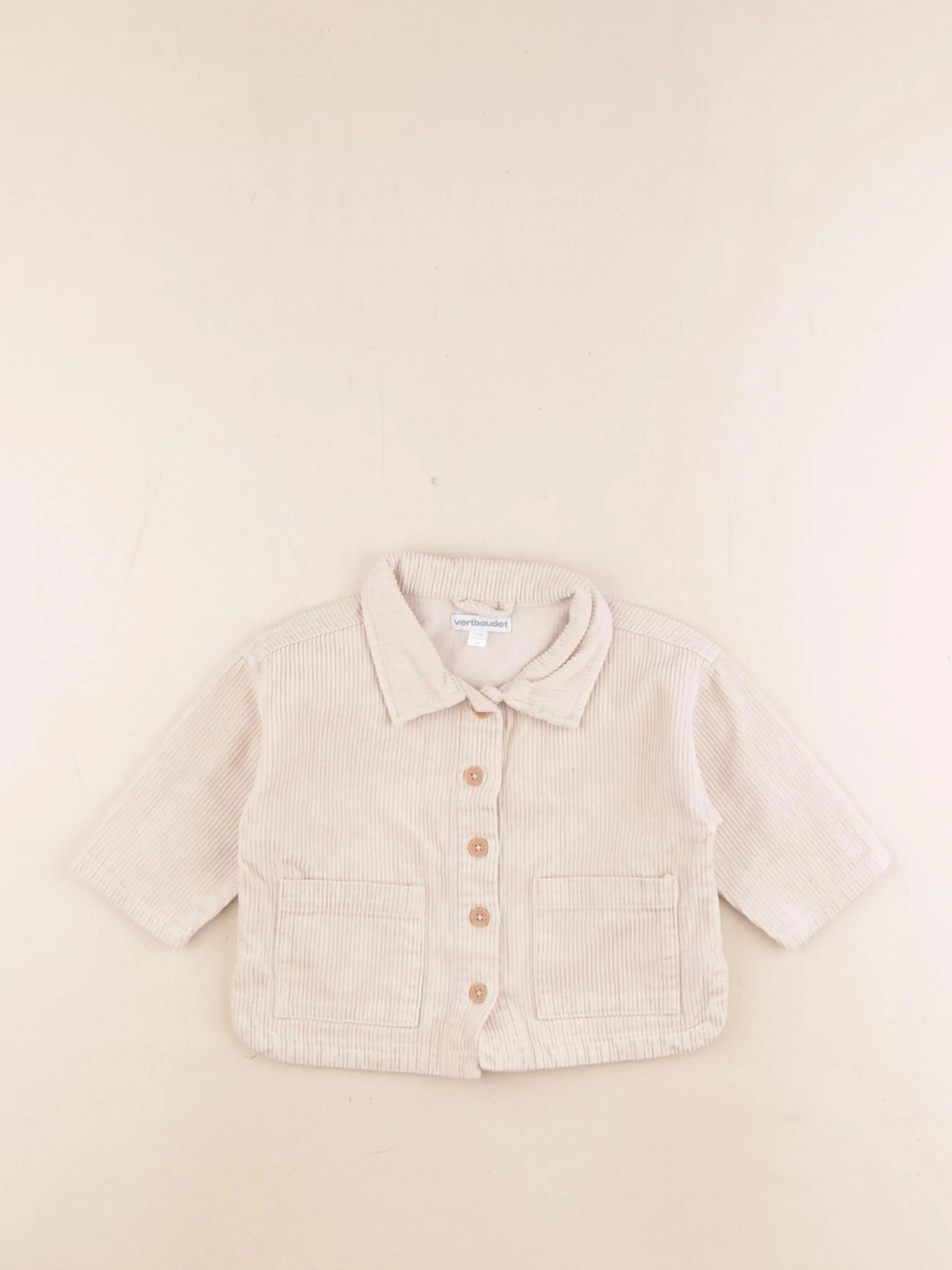 Vertbaudet - veste beige - 9 mois