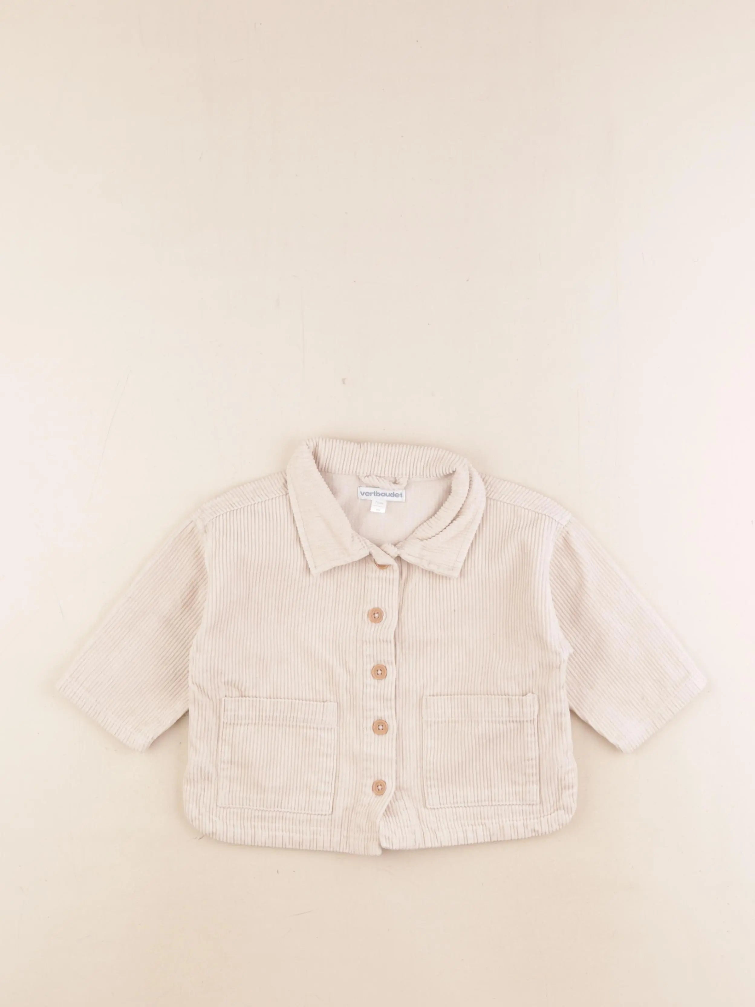 Vertbaudet - veste beige - 9 mois