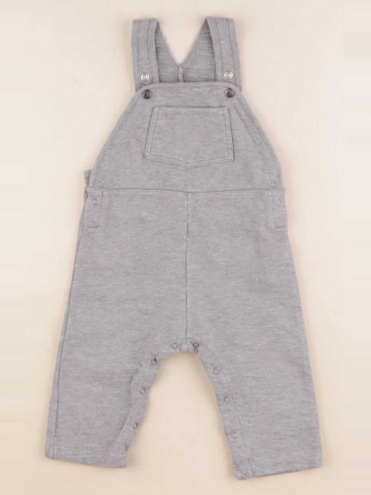 Petit Bateau - salopette gris - 12 mois