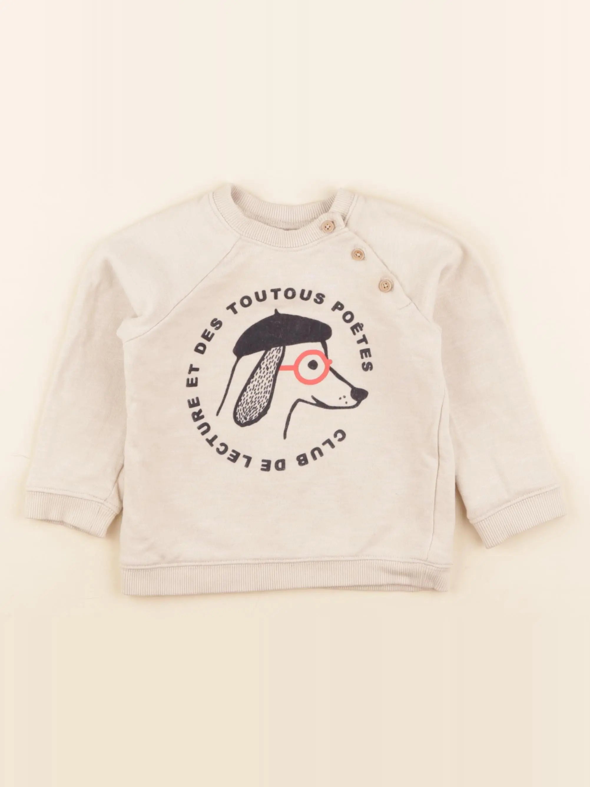 Boutchou - sweat marron - 24 mois