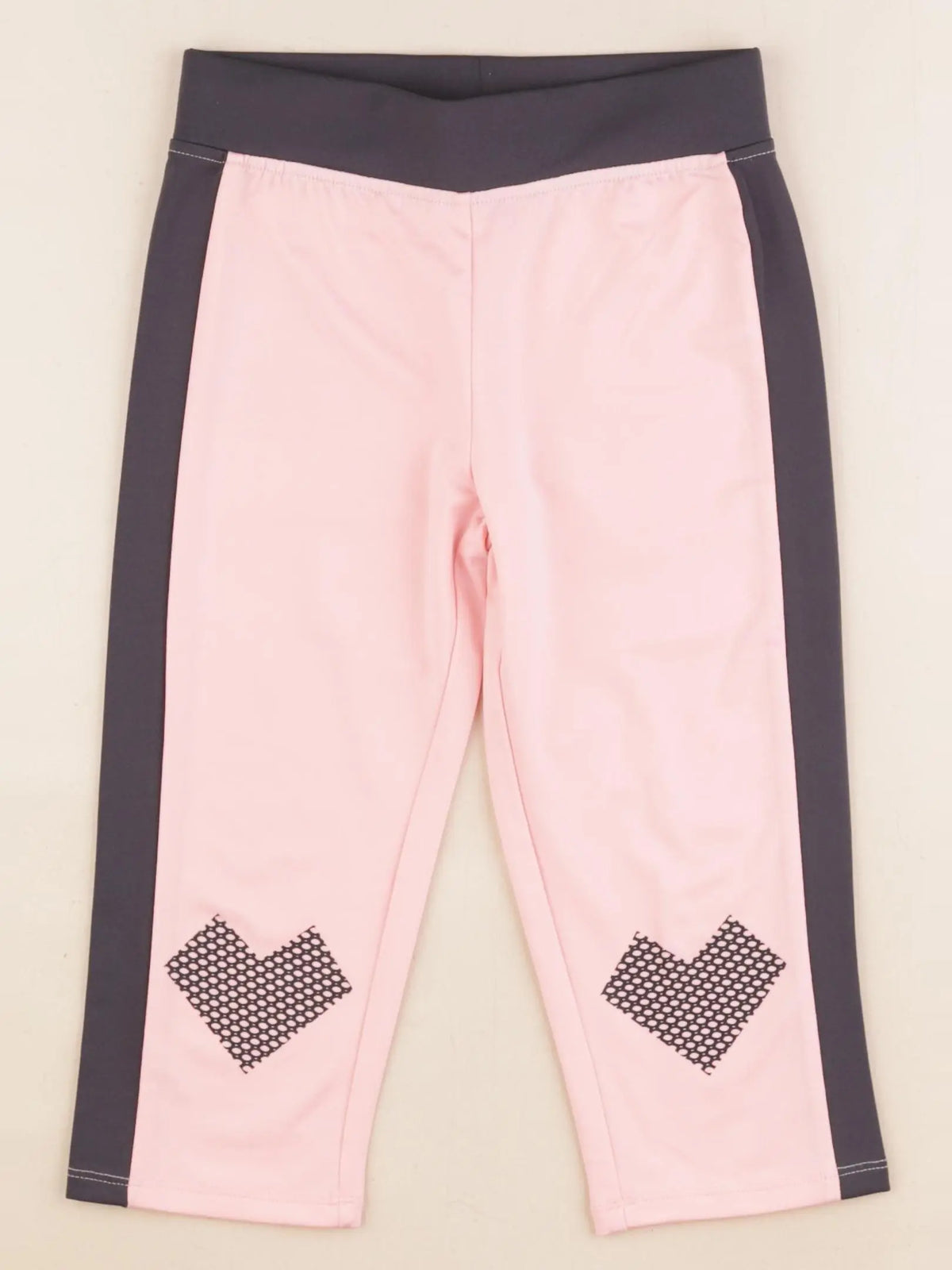 Vertbaudet - legging court bleu, rose - 8 ans