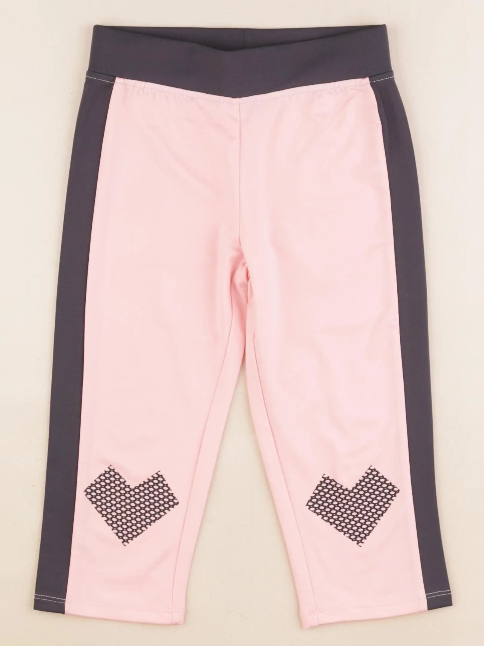Vertbaudet - legging court bleu, rose - 8 ans