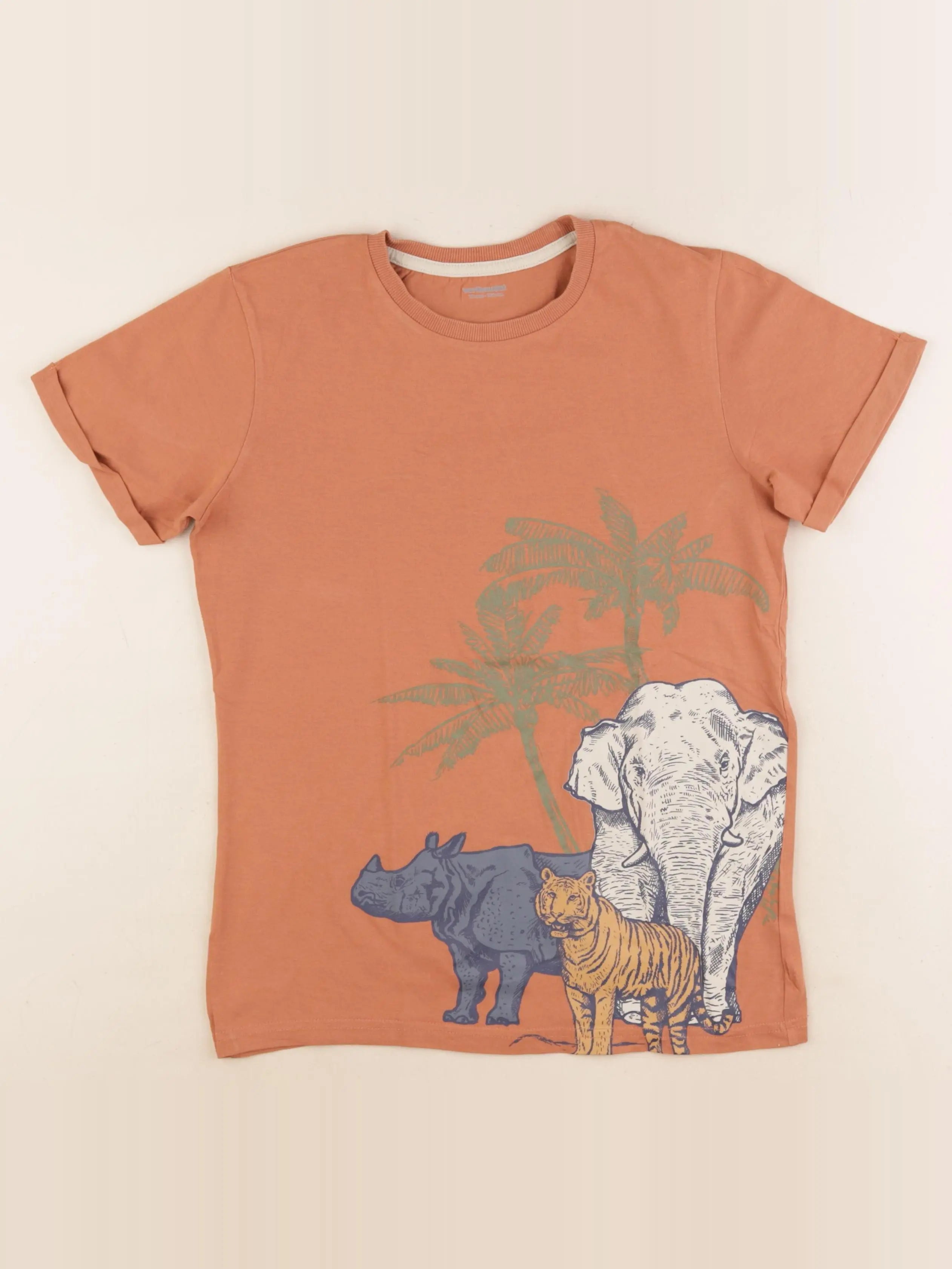 Vertbaudet - tee-shirt marron - 12 ans