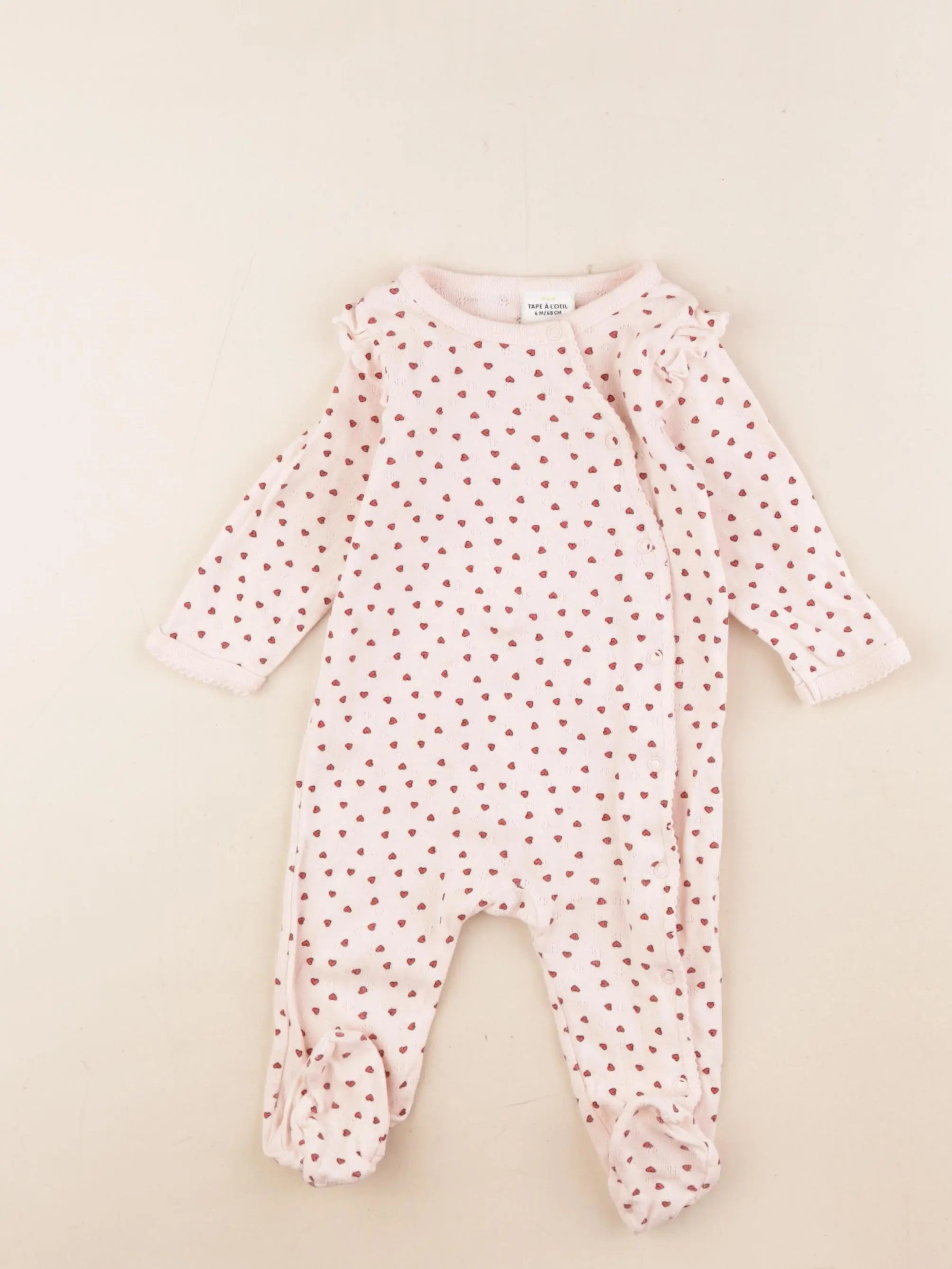 Tape à l'oeil - pyjama coton rose - 6 mois