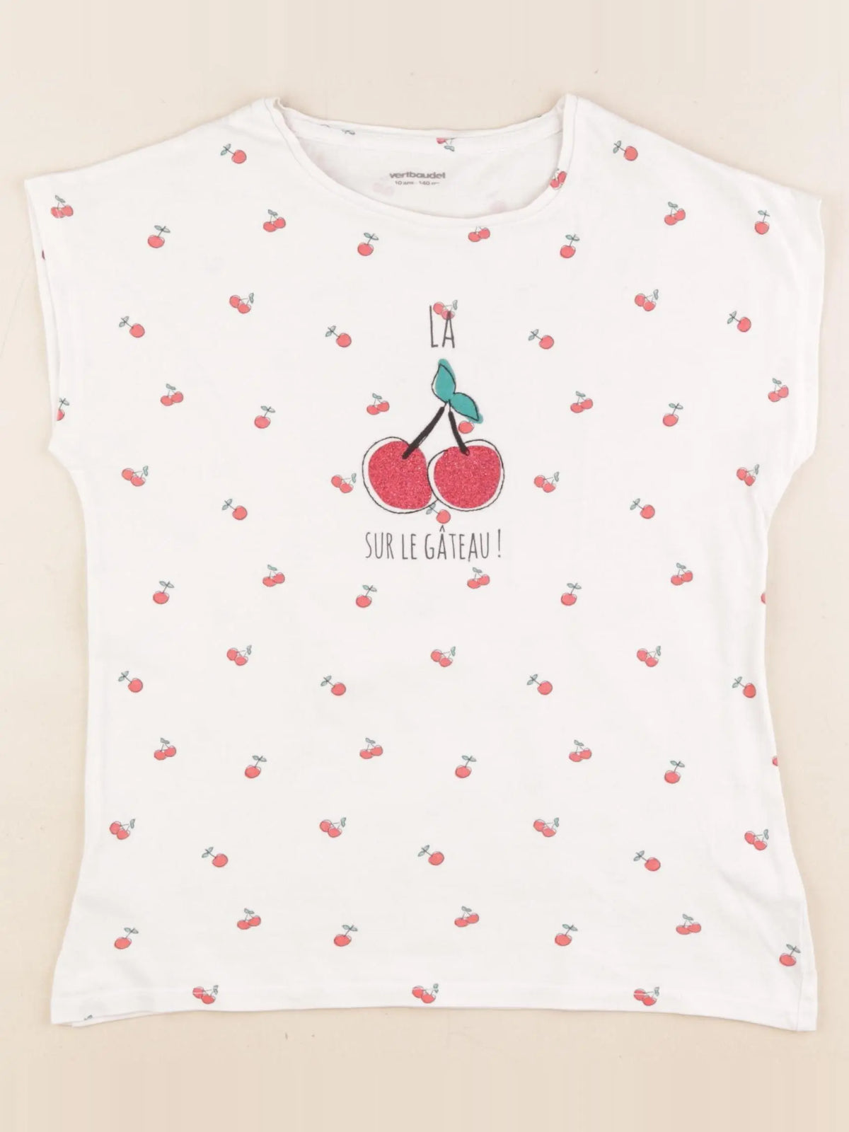 Vertbaudet - tee-shirt blanc - 10 ans