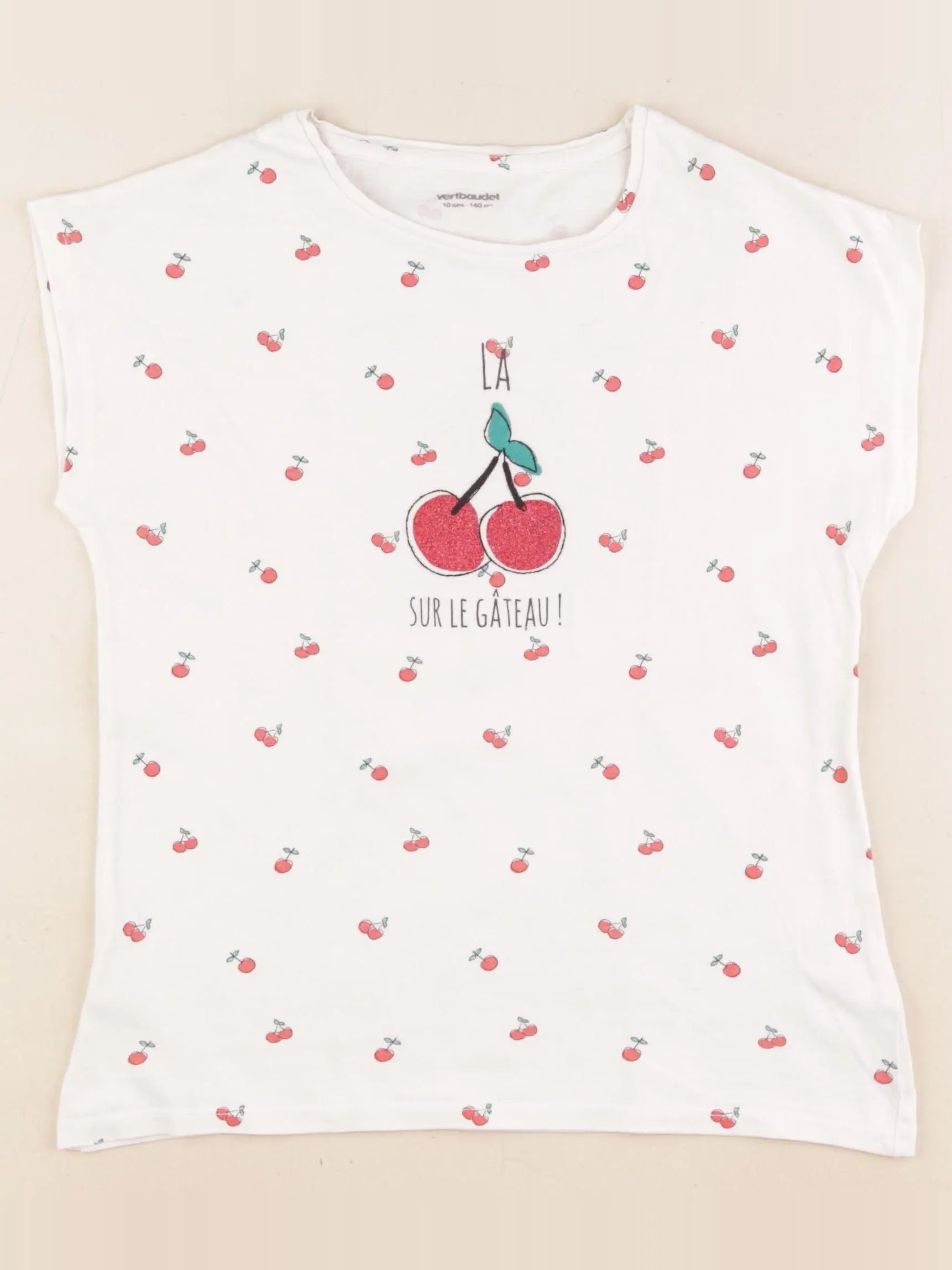 Vertbaudet - tee-shirt blanc - 10 ans