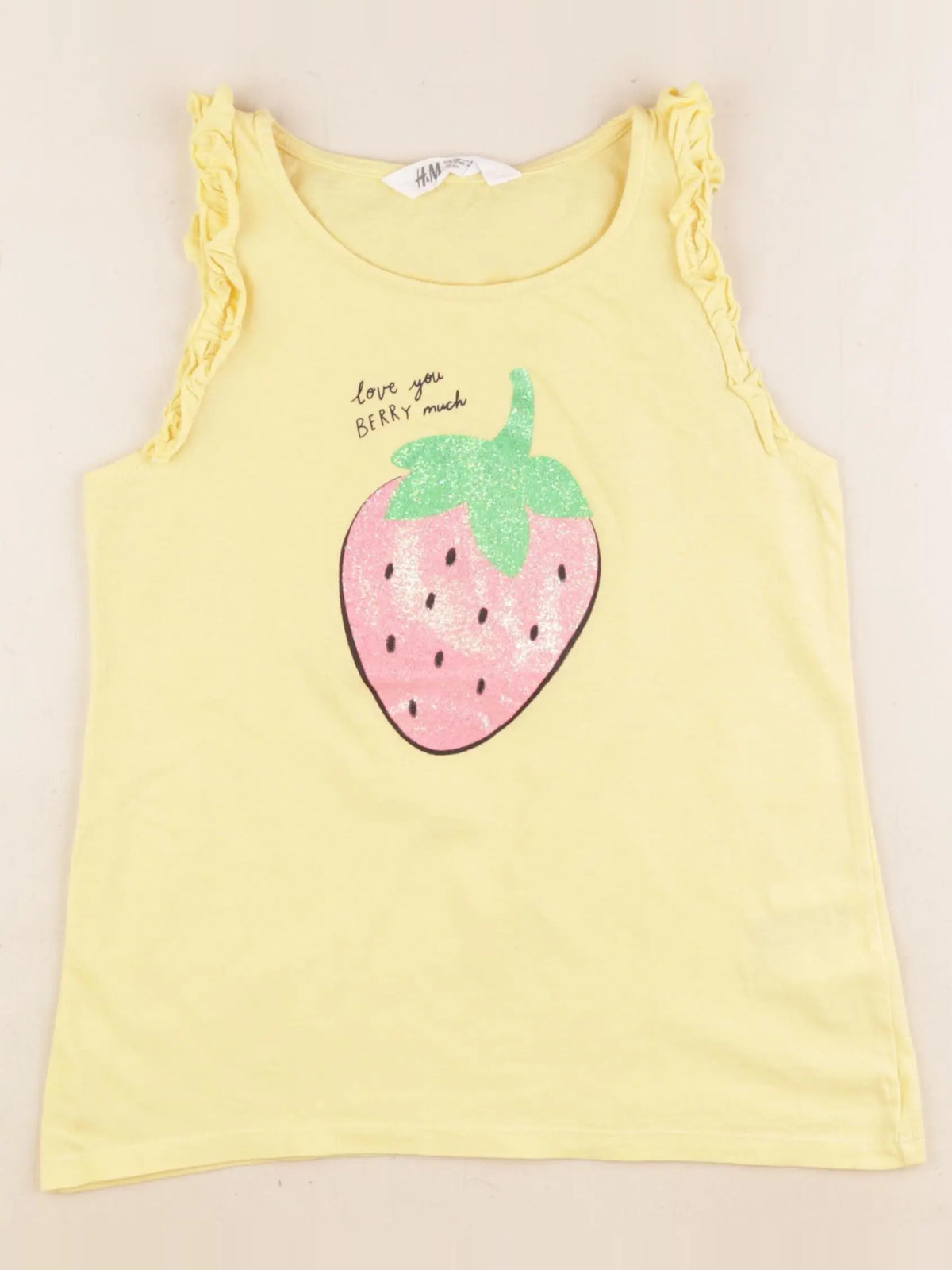 H&M - débardeur jaune - 8/10 ans