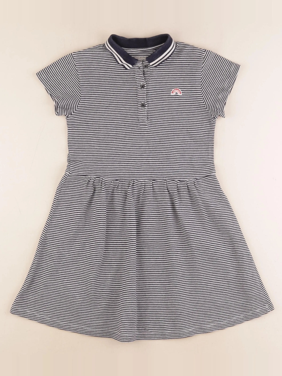 Monoprix - robe blanc, bleu - 10 ans
