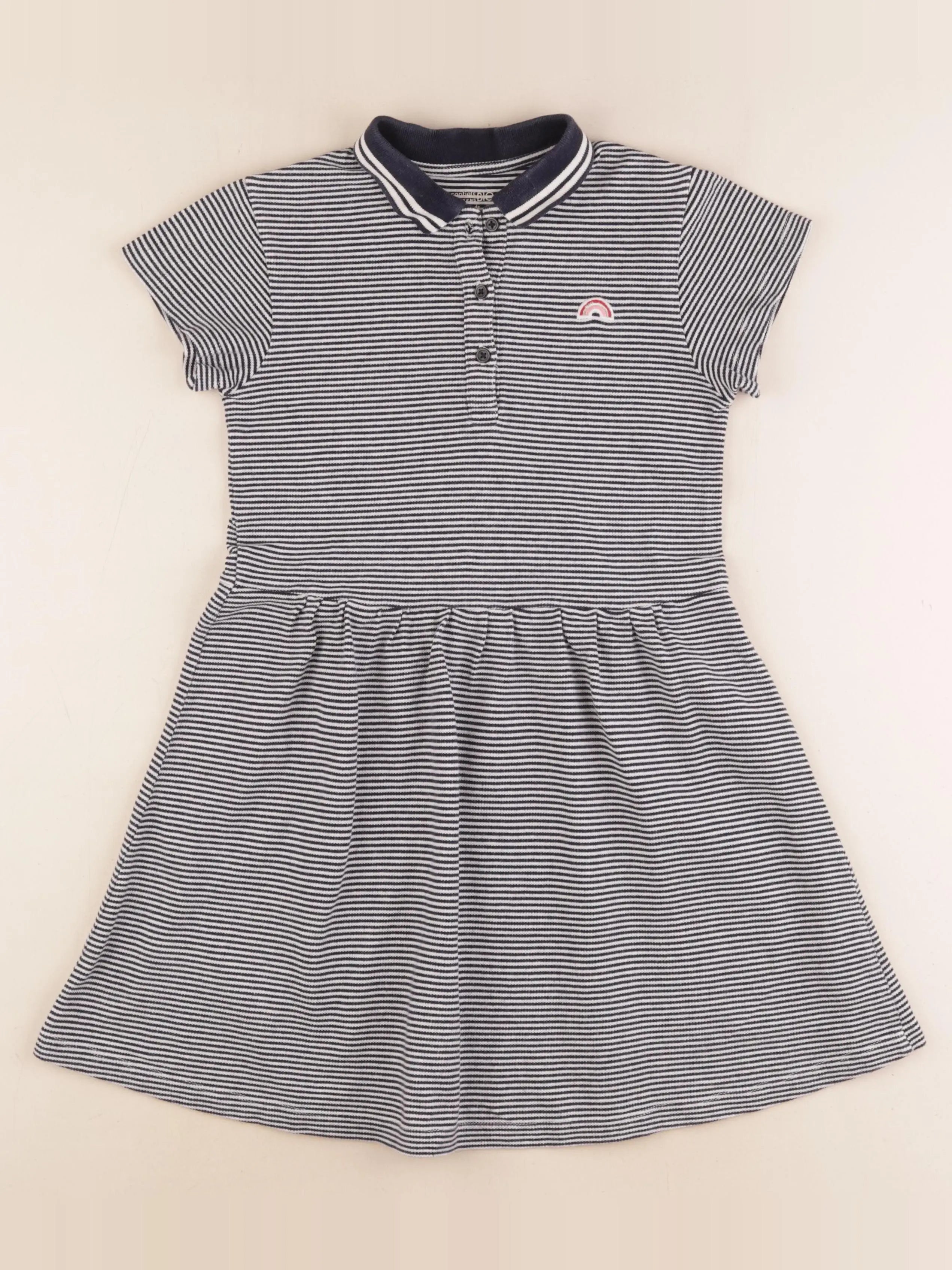 Monoprix - robe blanc, bleu - 10 ans