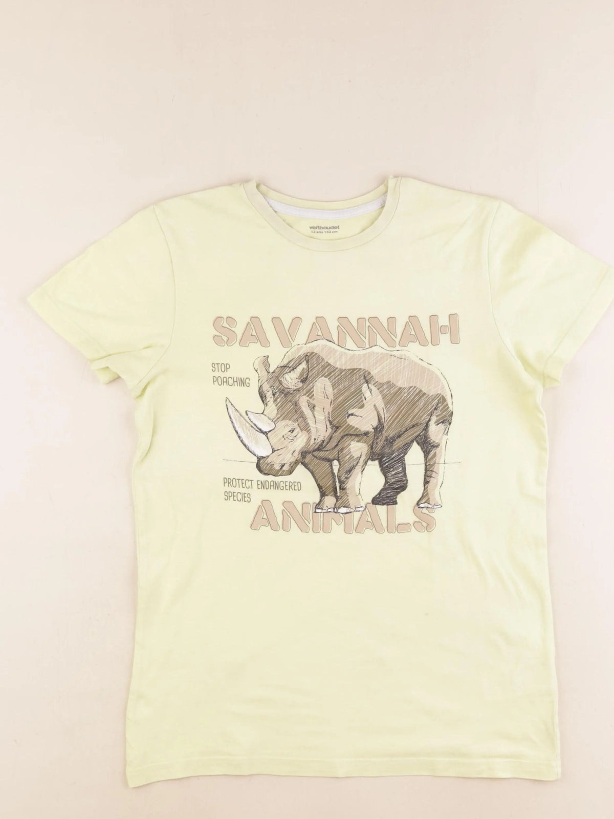 Vertbaudet - tee-shirt jaune - 12 ans