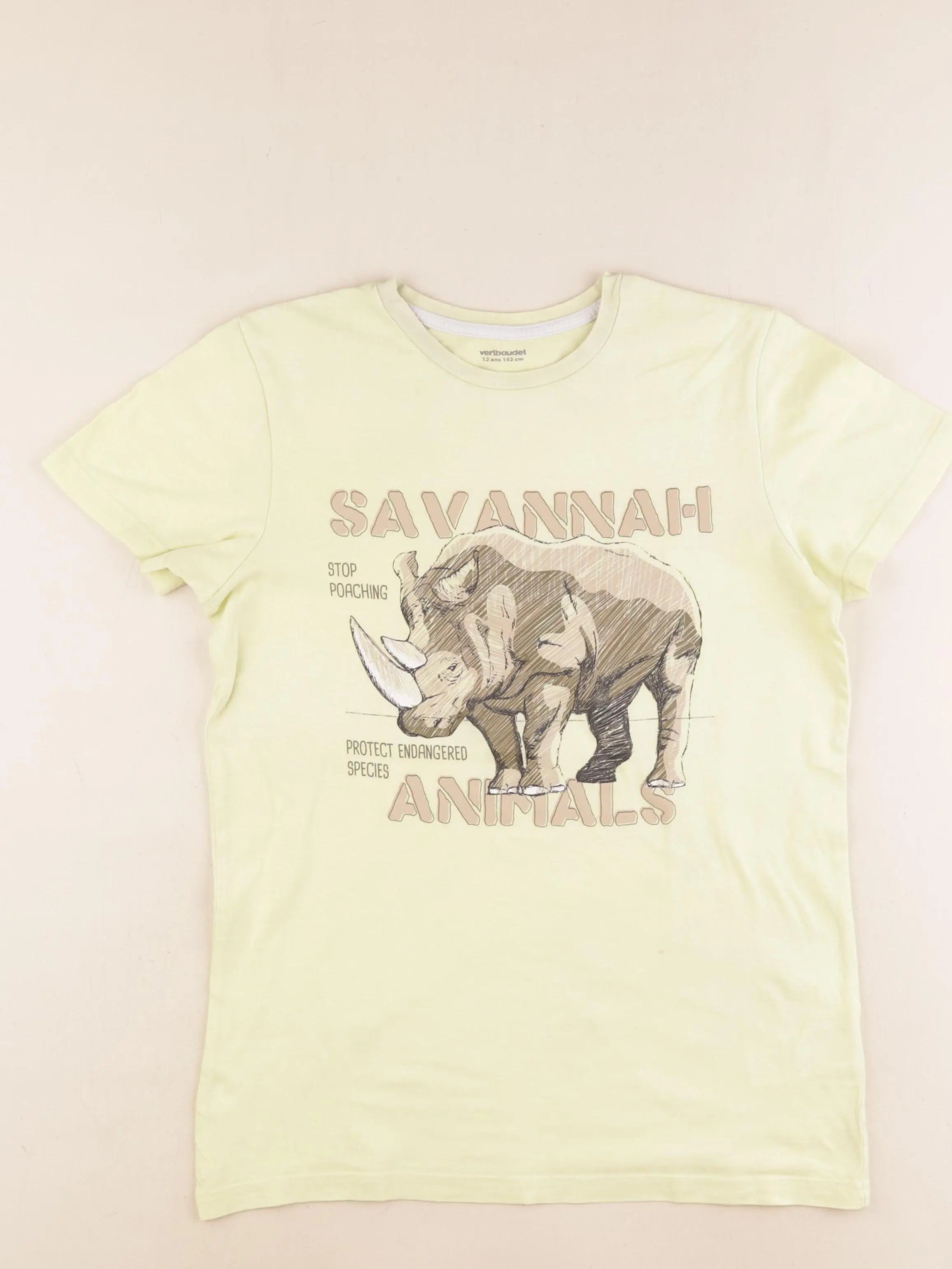 Vertbaudet - tee-shirt jaune - 12 ans