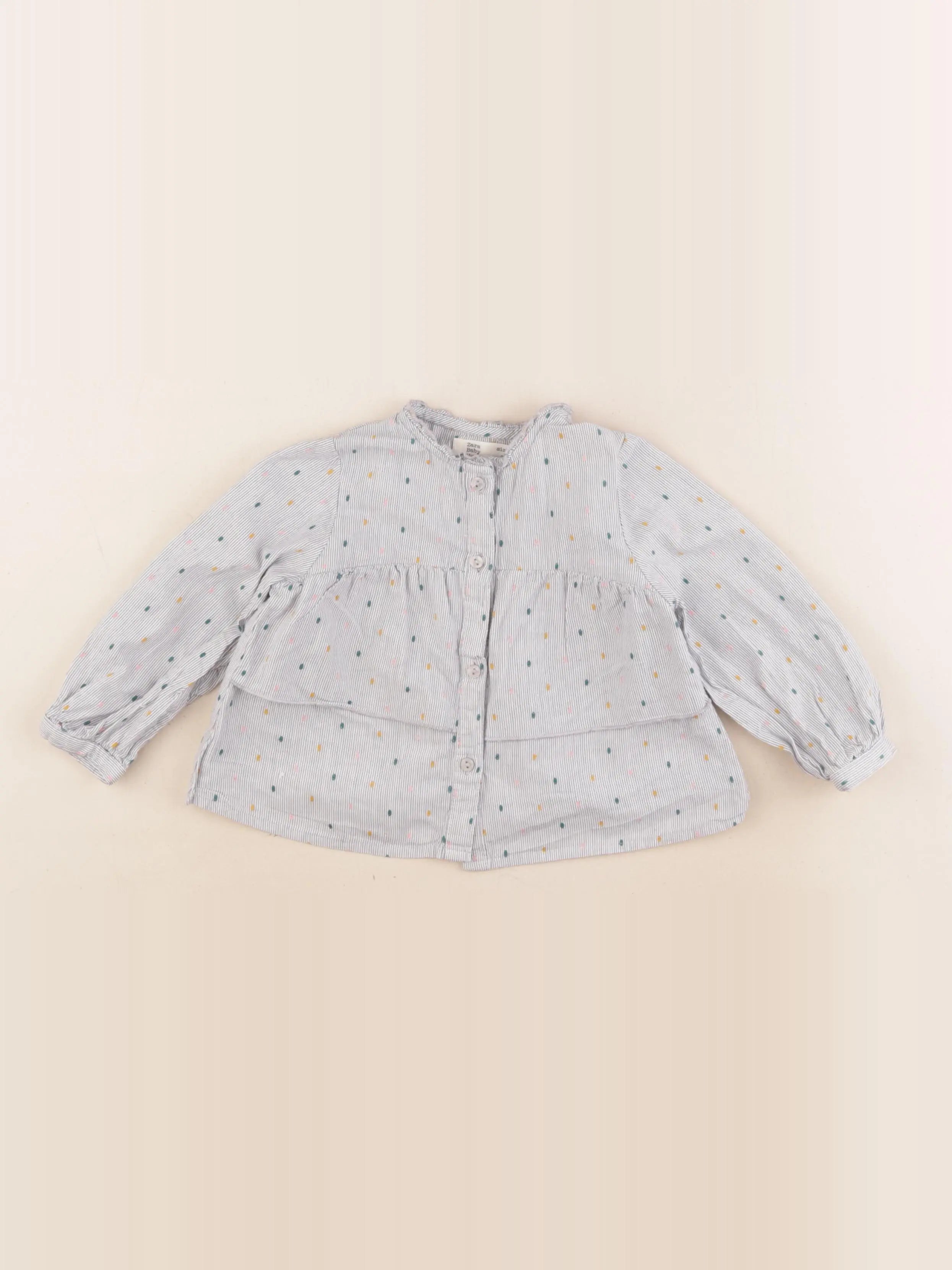 Zara - blouse bleu - 12/18 mois