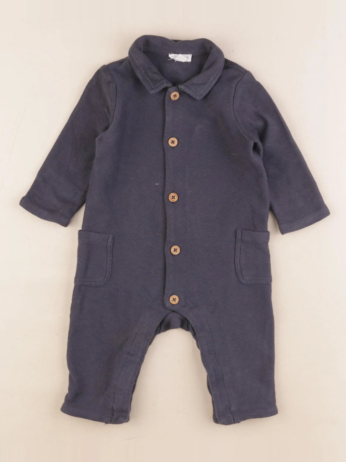 Vertbaudet - combinaison bleu - 6 mois