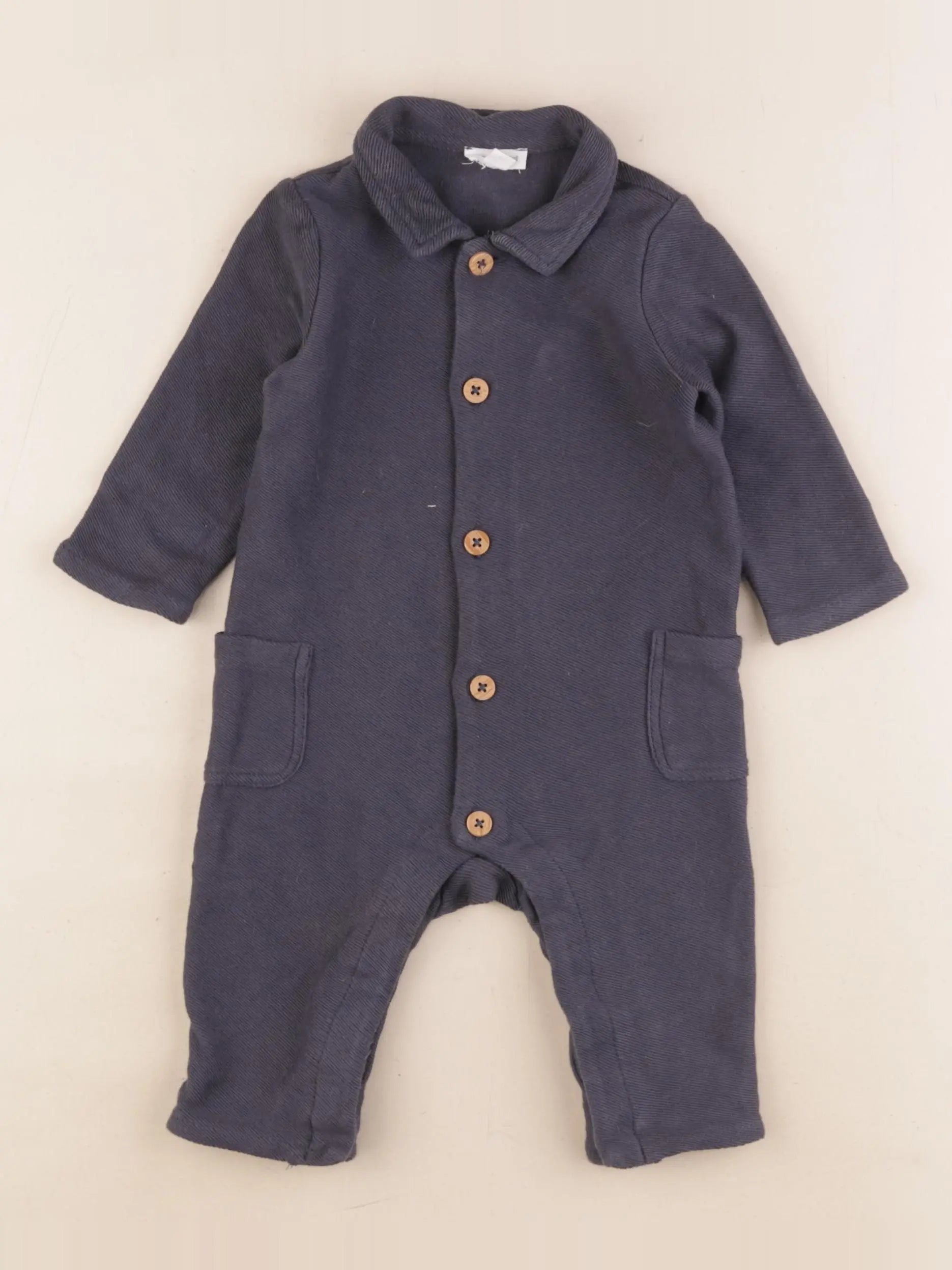 Vertbaudet - combinaison bleu - 6 mois
