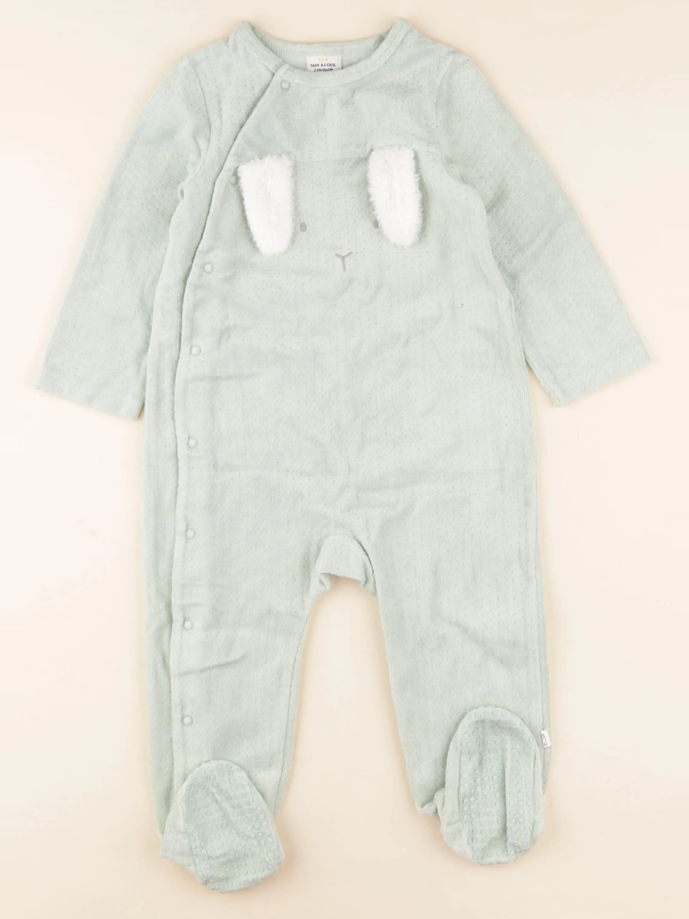 Tape à l'oeil - pyjama velours vert - 24 mois
