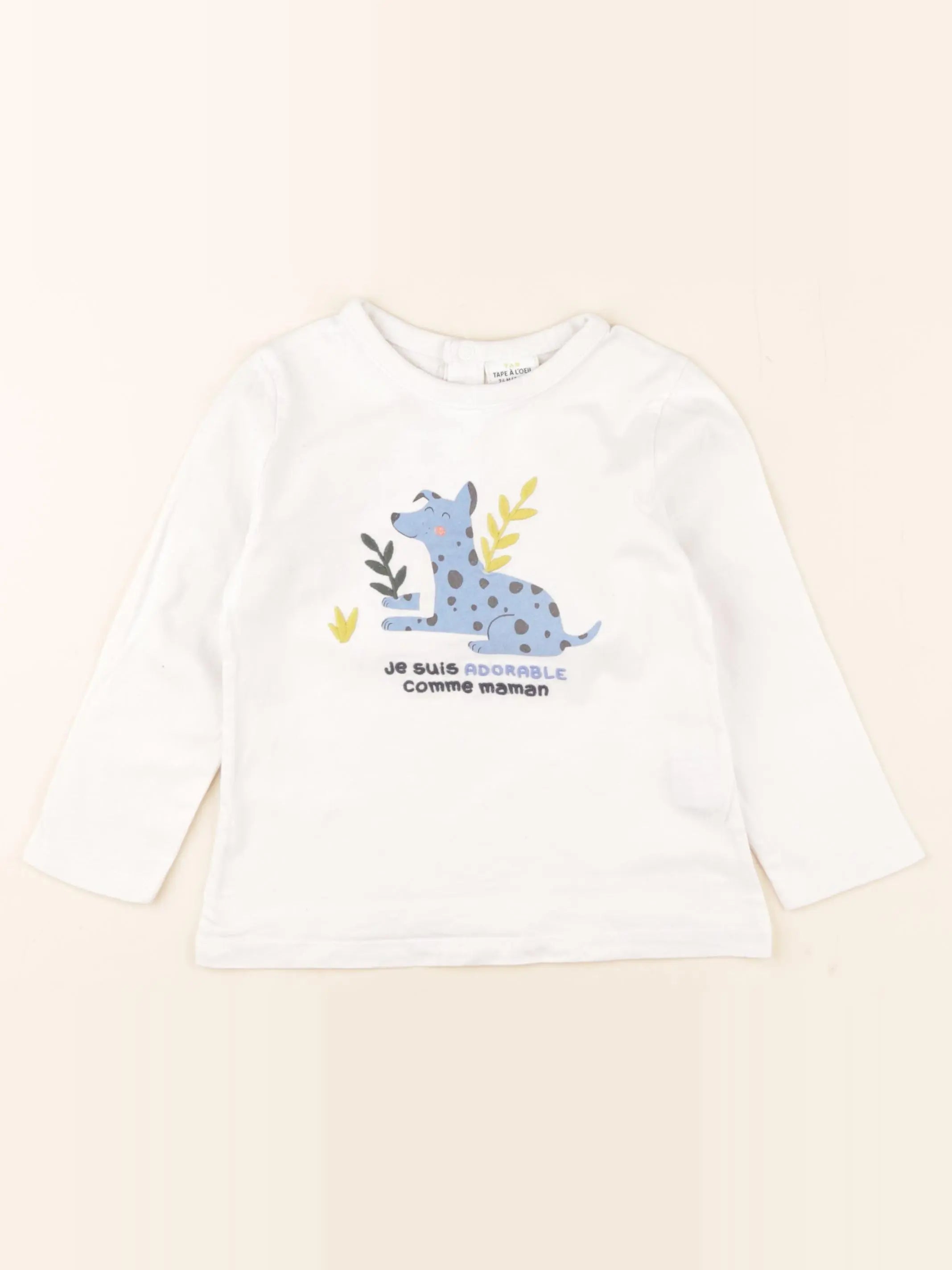 Tape à l'oeil - tee-shirt blanc - 24 mois