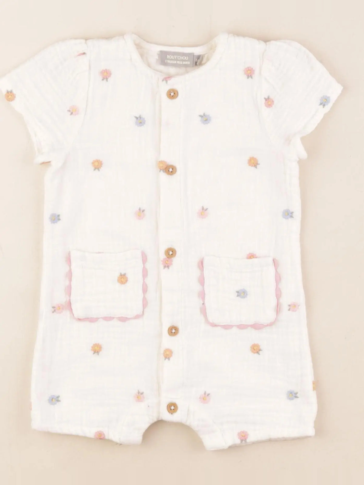 Boutchou - combinaison beige - 6 mois