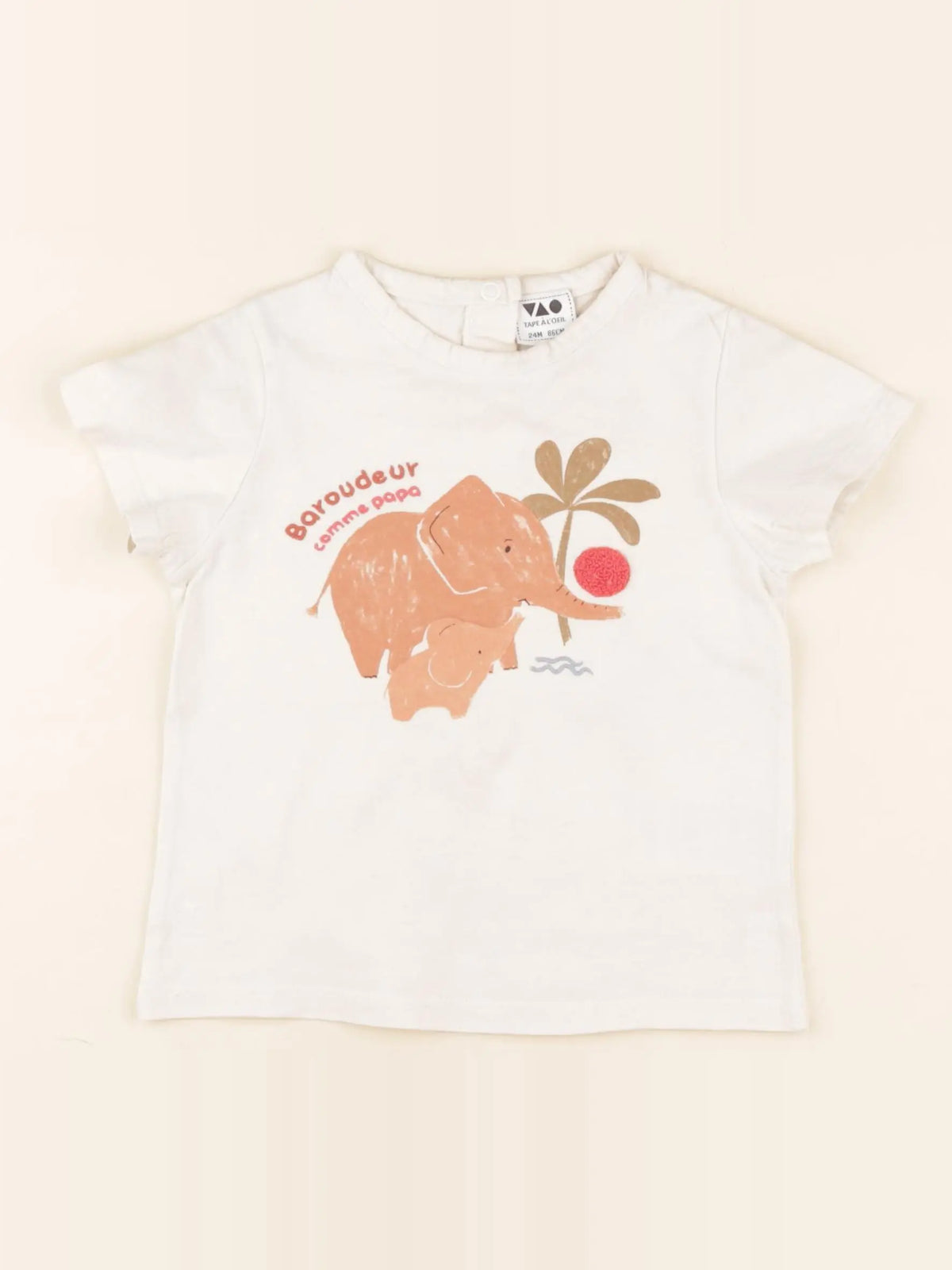 Tape à l'oeil - tee-shirt blanc - 24 mois