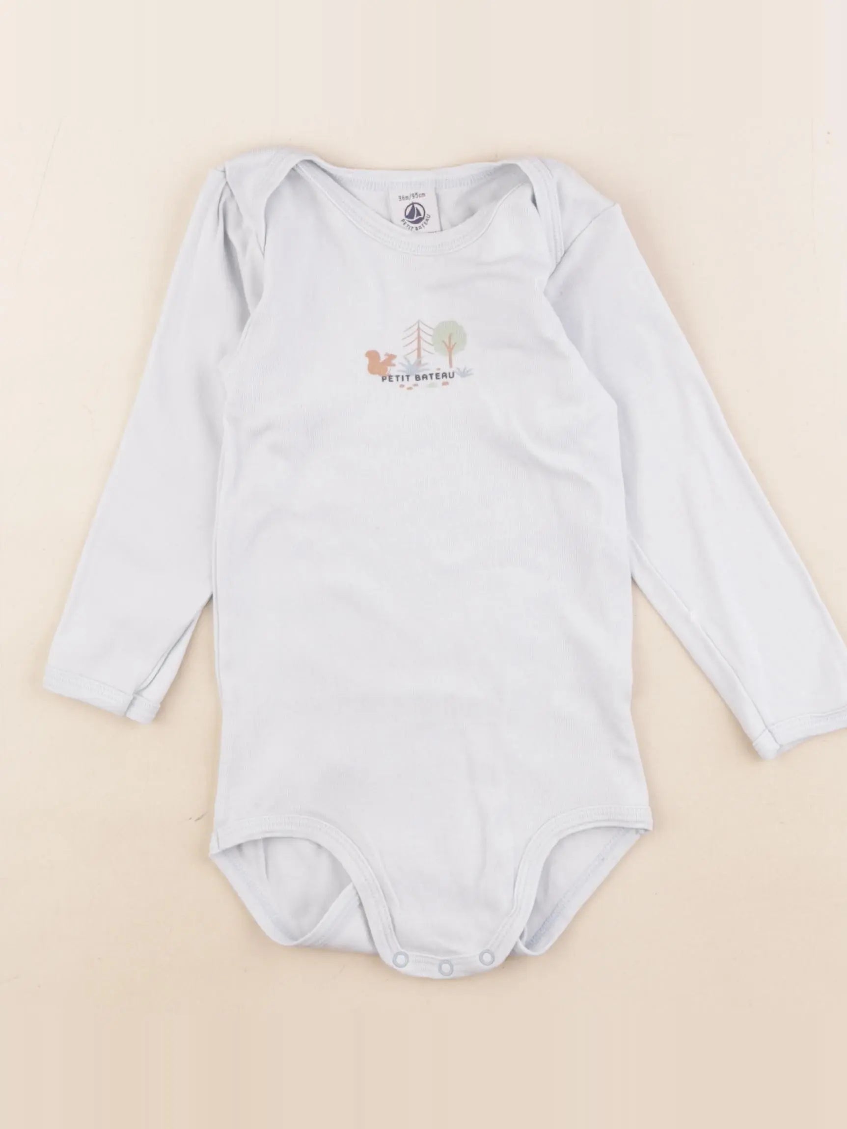Petit Bateau - body bleu - 36 mois