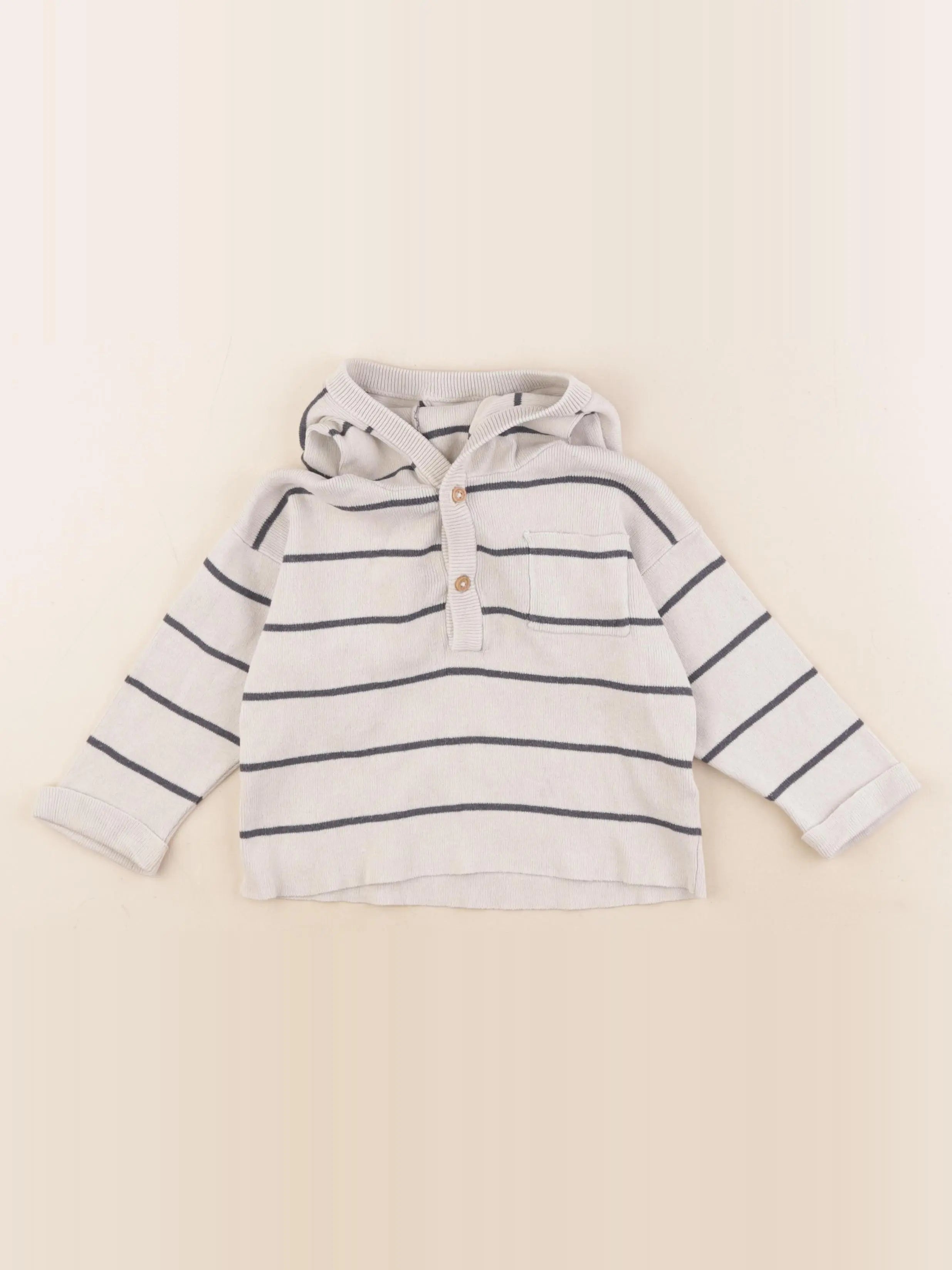 Vertbaudet - pull beige - 18 mois