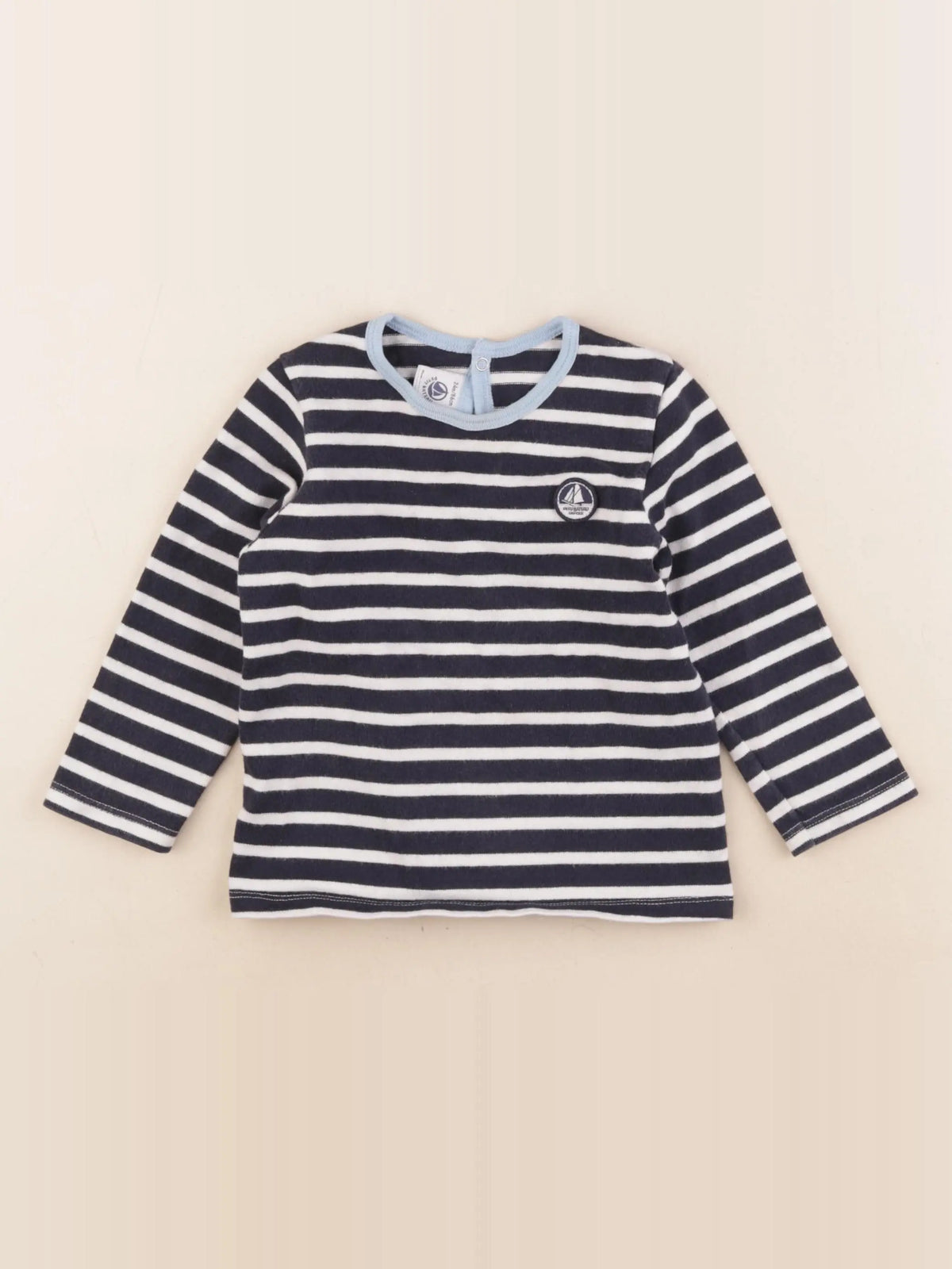 Petit Bateau - tee-shirt bleu - 24 mois