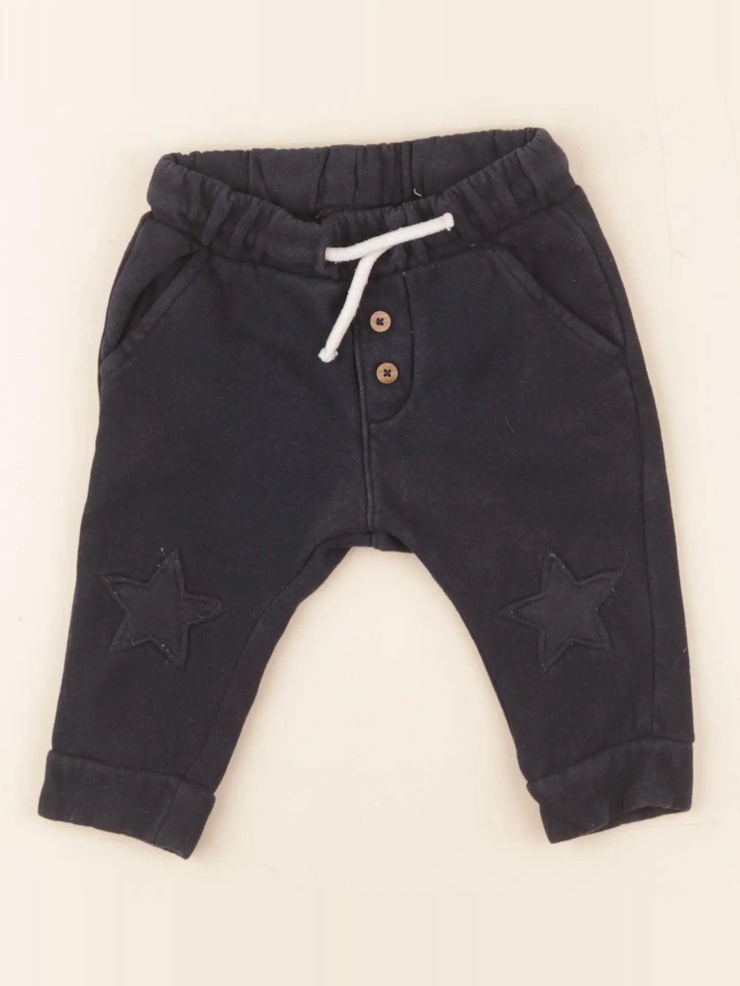 H&M - sarouel bleu - 4/6 mois