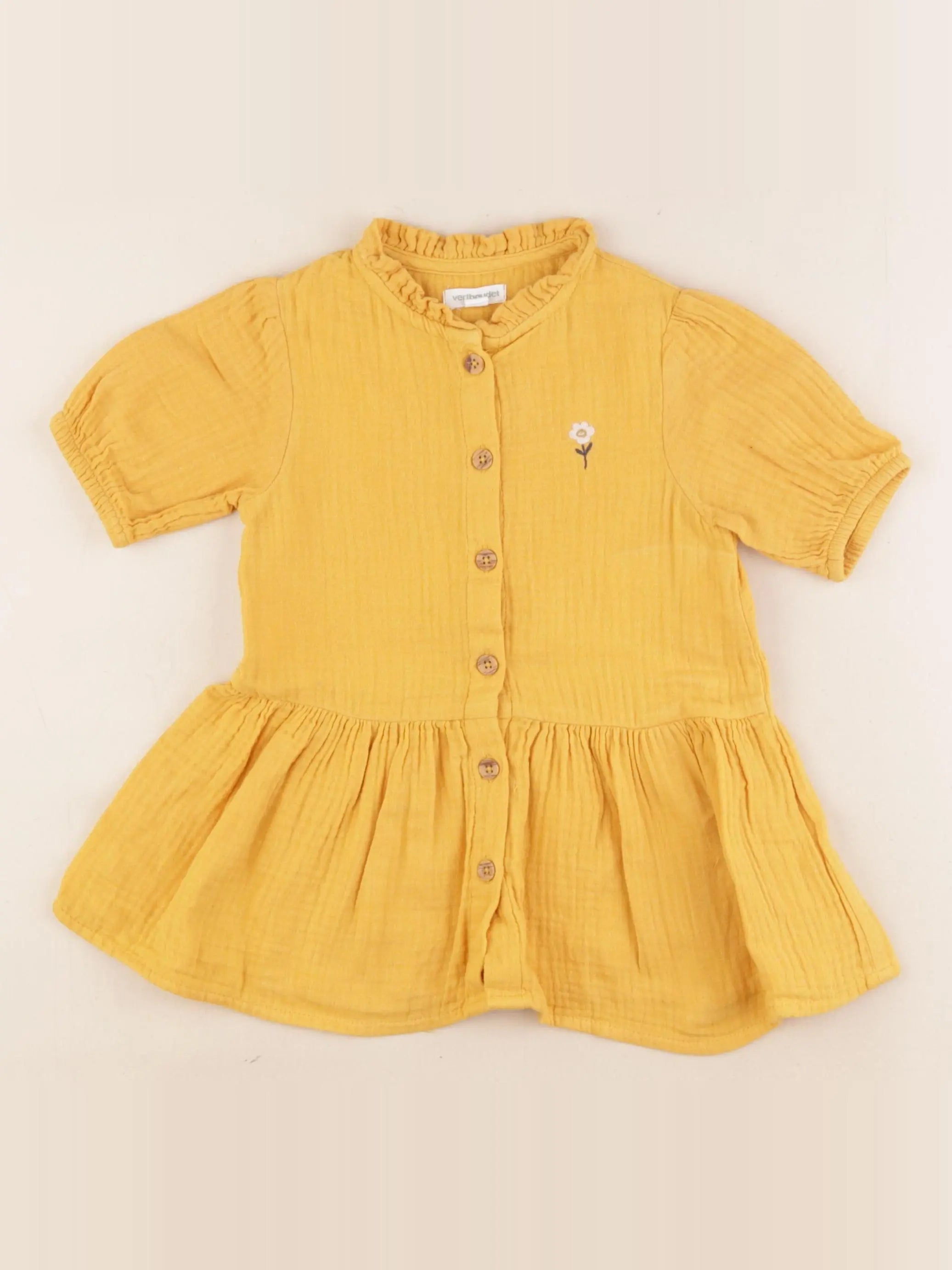 Vertbaudet - robe jaune - 2 ans