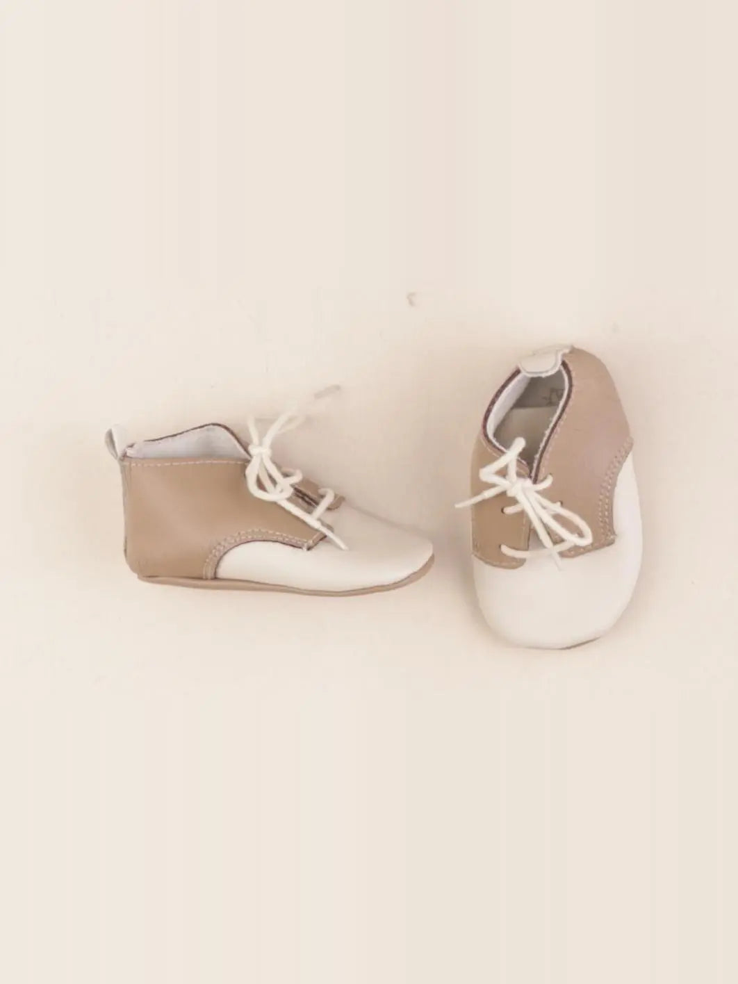 Boutchou - chaussons marron, blanc - pointure 19/20
