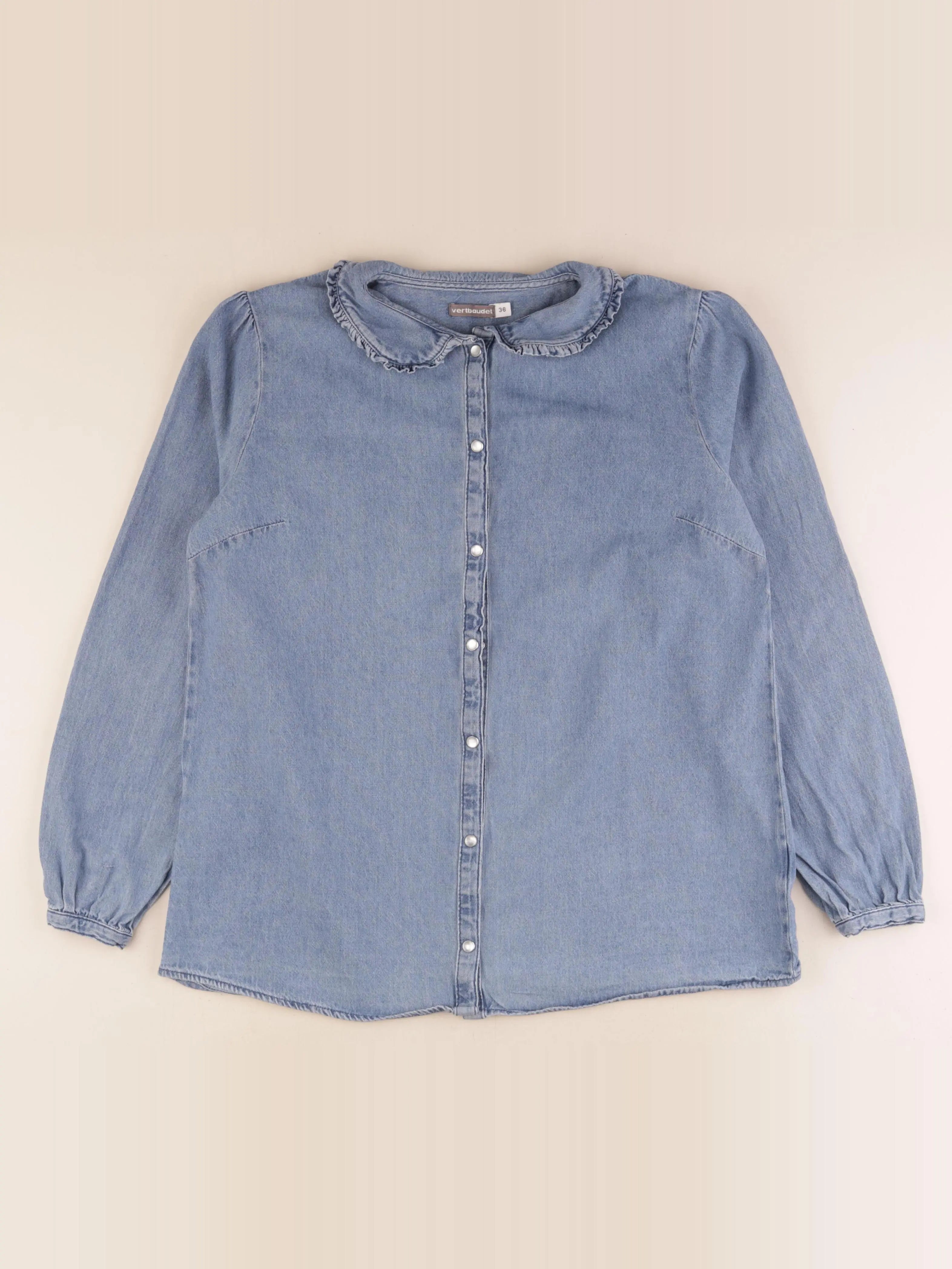 Vertbaudet - chemise grossesse bleu - 36